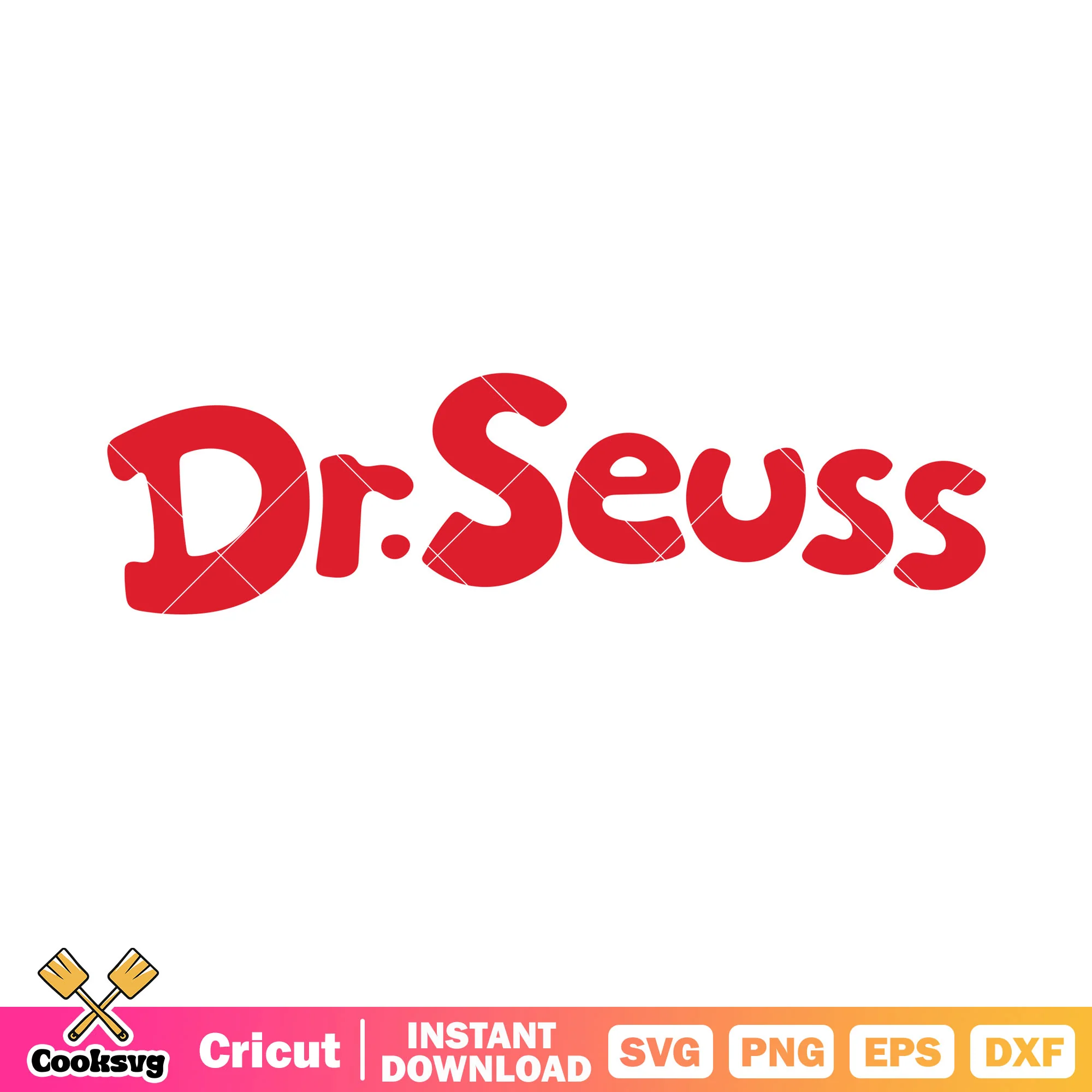 Dr seuss red name svg file, dr seuss name svg, dr seuss svg