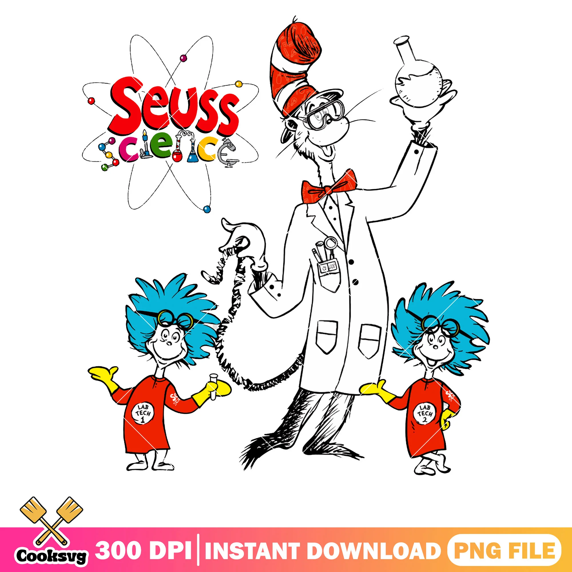 Dr seuss science with friends png, dr seuss science png