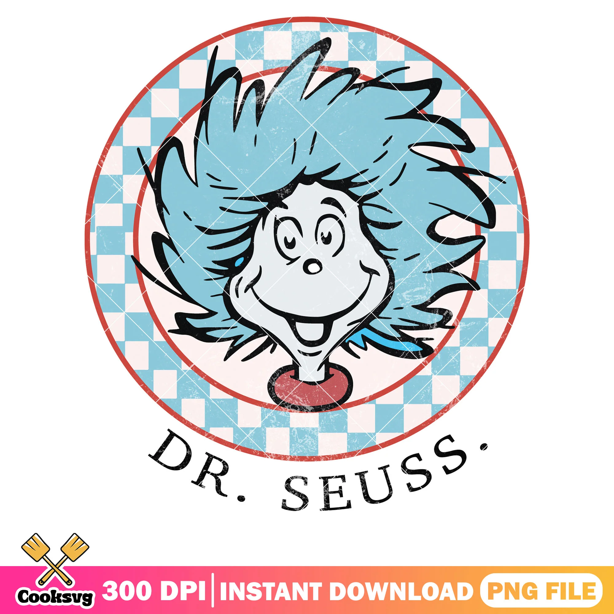 Dr seuss thing friends circle png, dr seuss thing png, dr seuss circle png