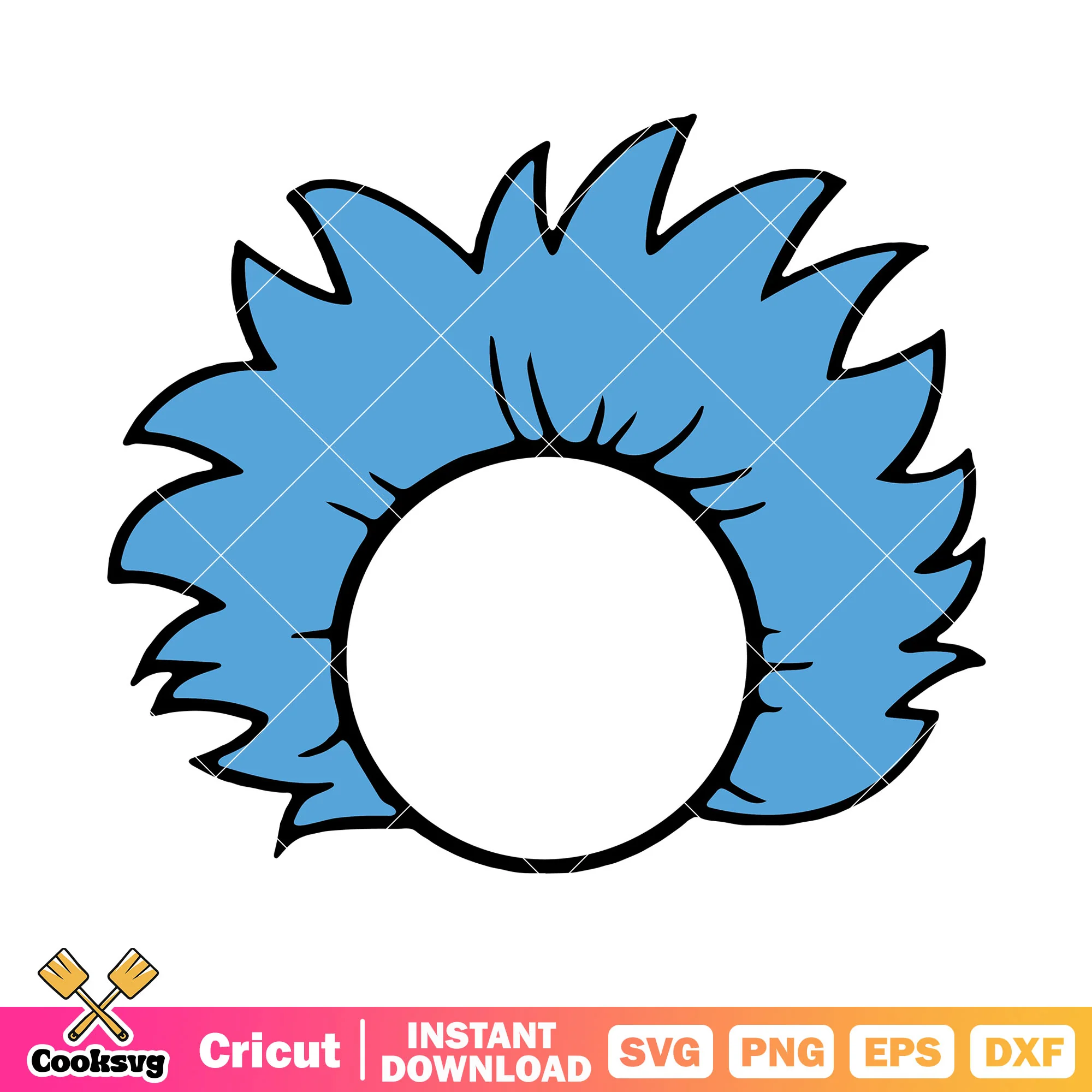 Dr seuss thing one head svg, dr seuss thing one svg, dr seuss svg