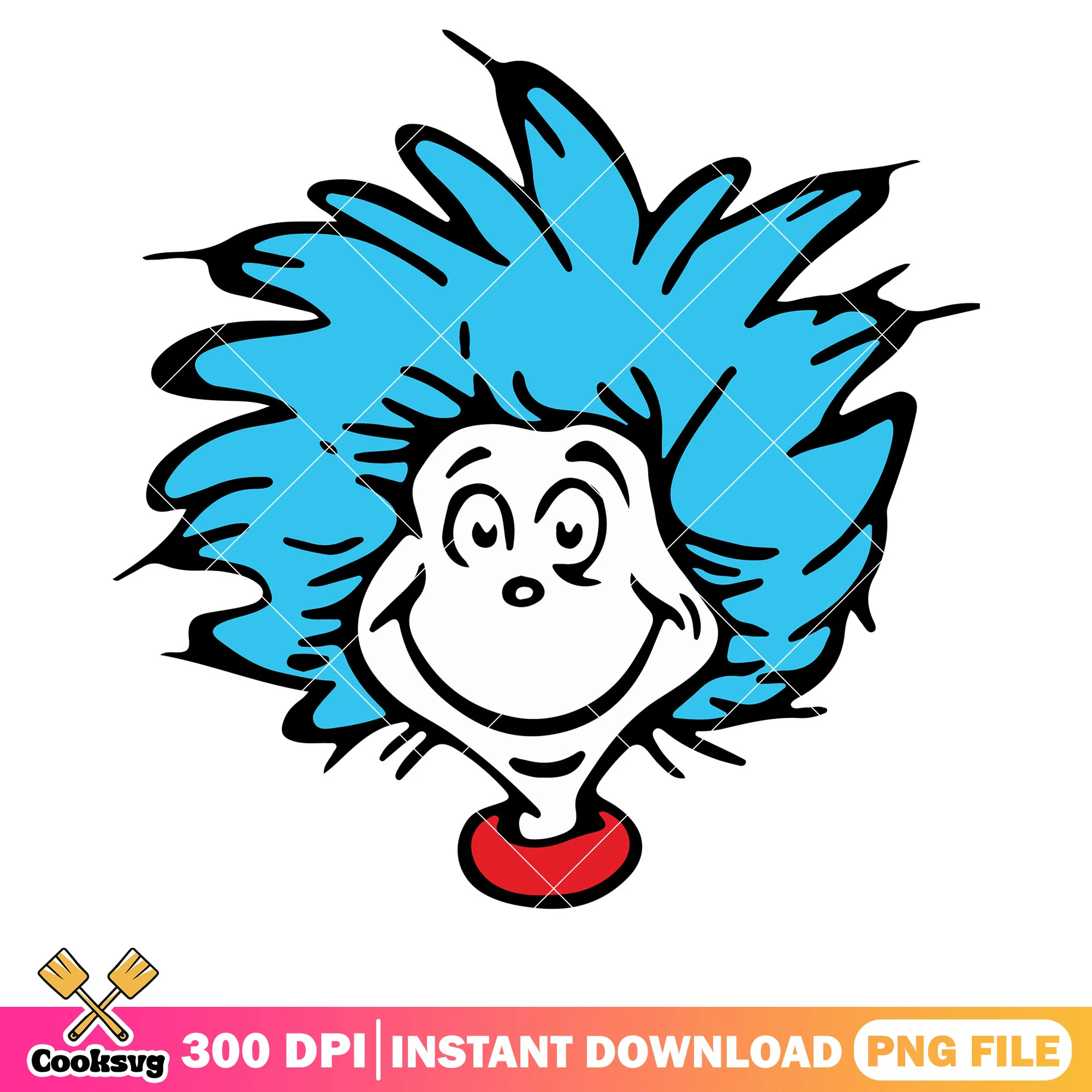 Dr seuss thing two head png, dr seuss thing png, dr seuss read png