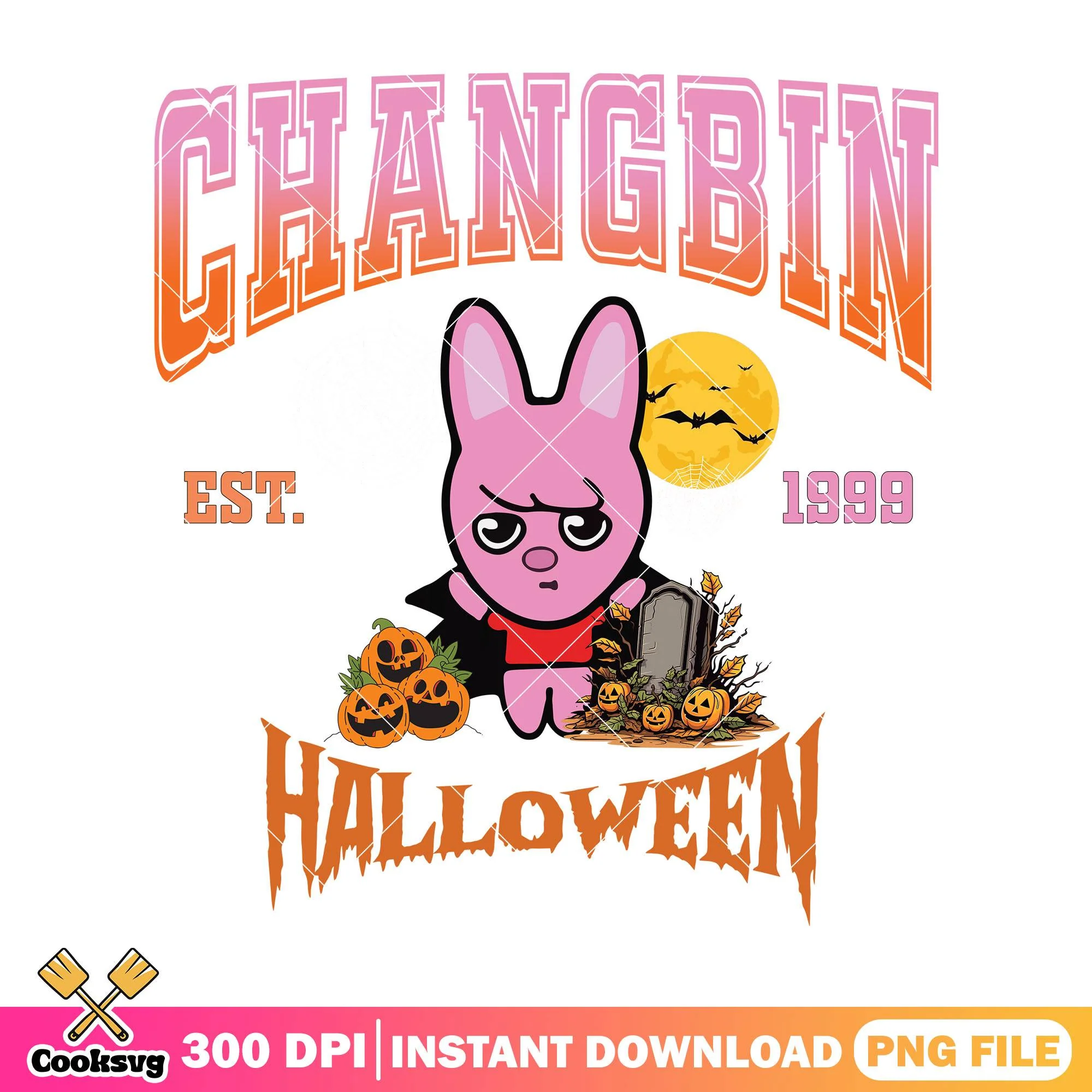 Dracula changbin design png, this is halloween png, pig horror png