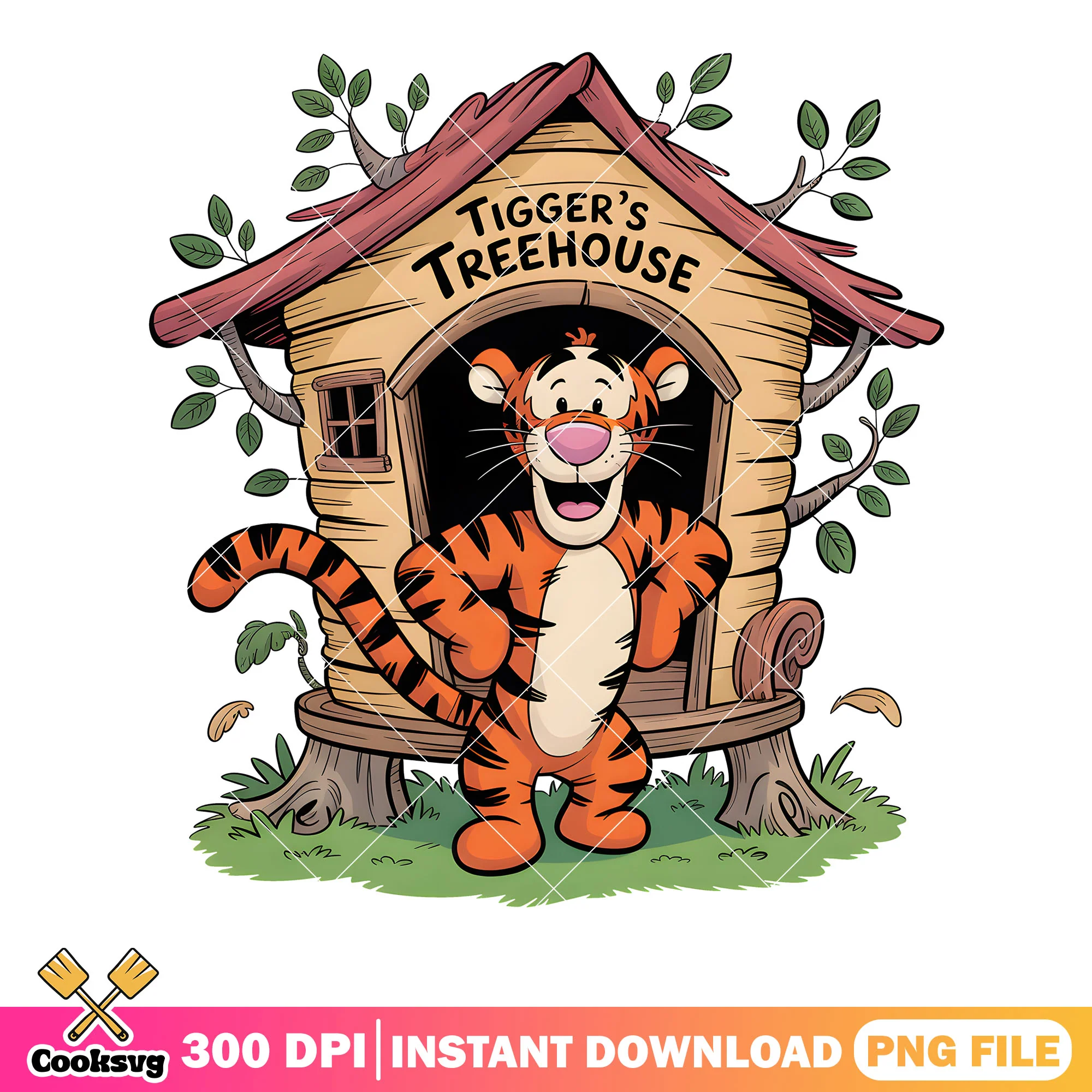 Dream tigger treehousepng, pooh tigger png, tigger house png
