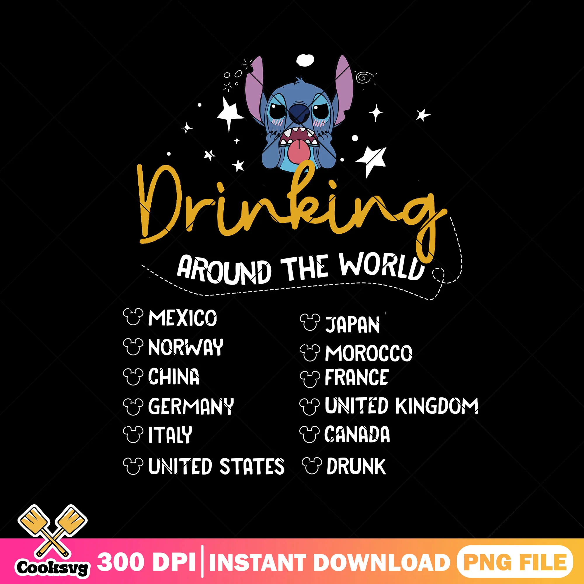 Drink world stitch png, lilo and stitch 2025 png, disney cruises png