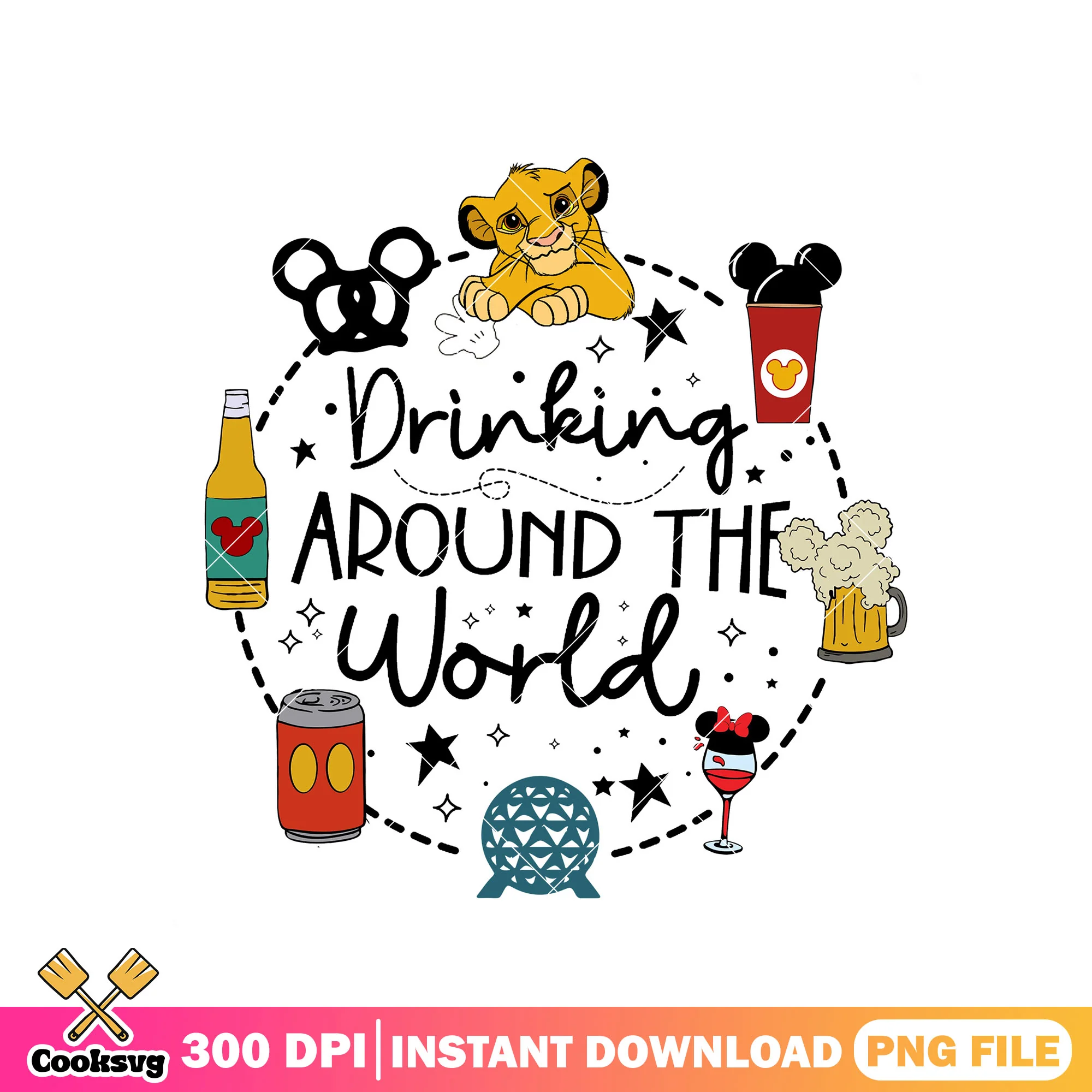 Drinks world simba png, simba lion king png, disney movies png