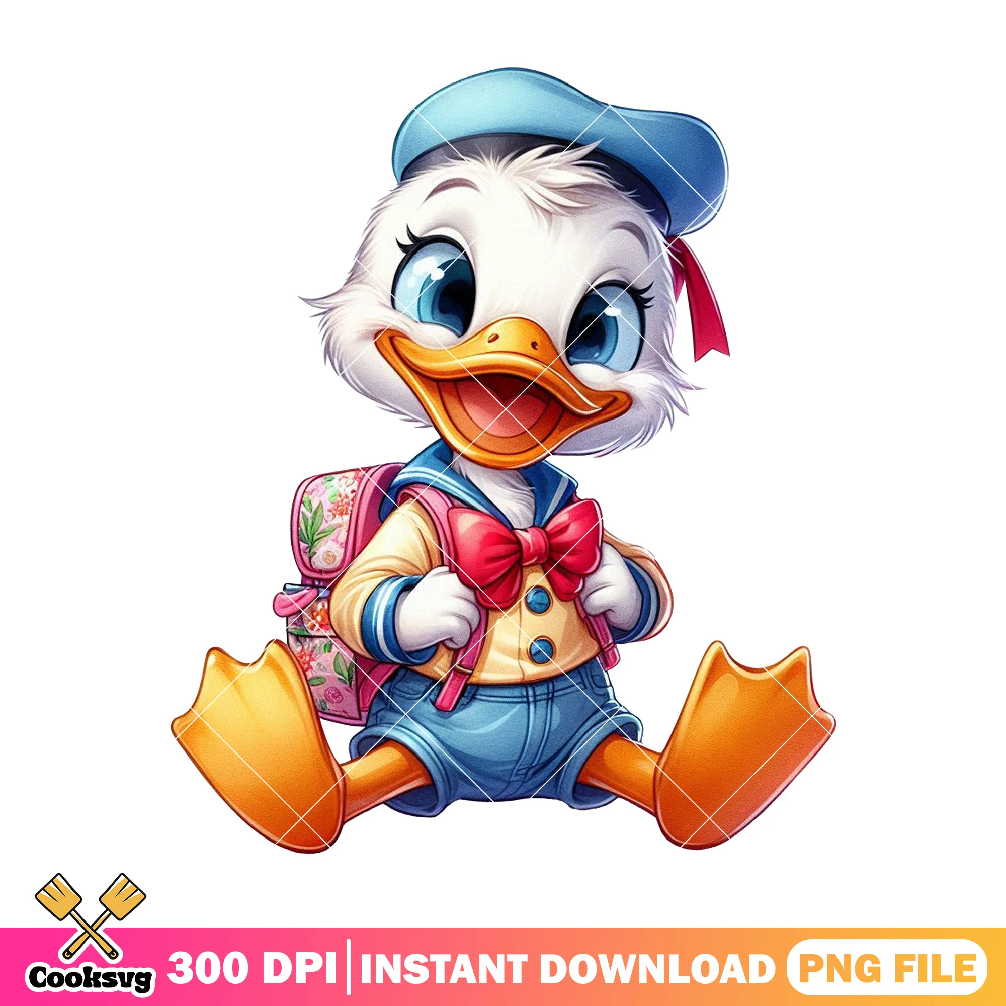 Duck donald file design png, when is back to school png, white duck png