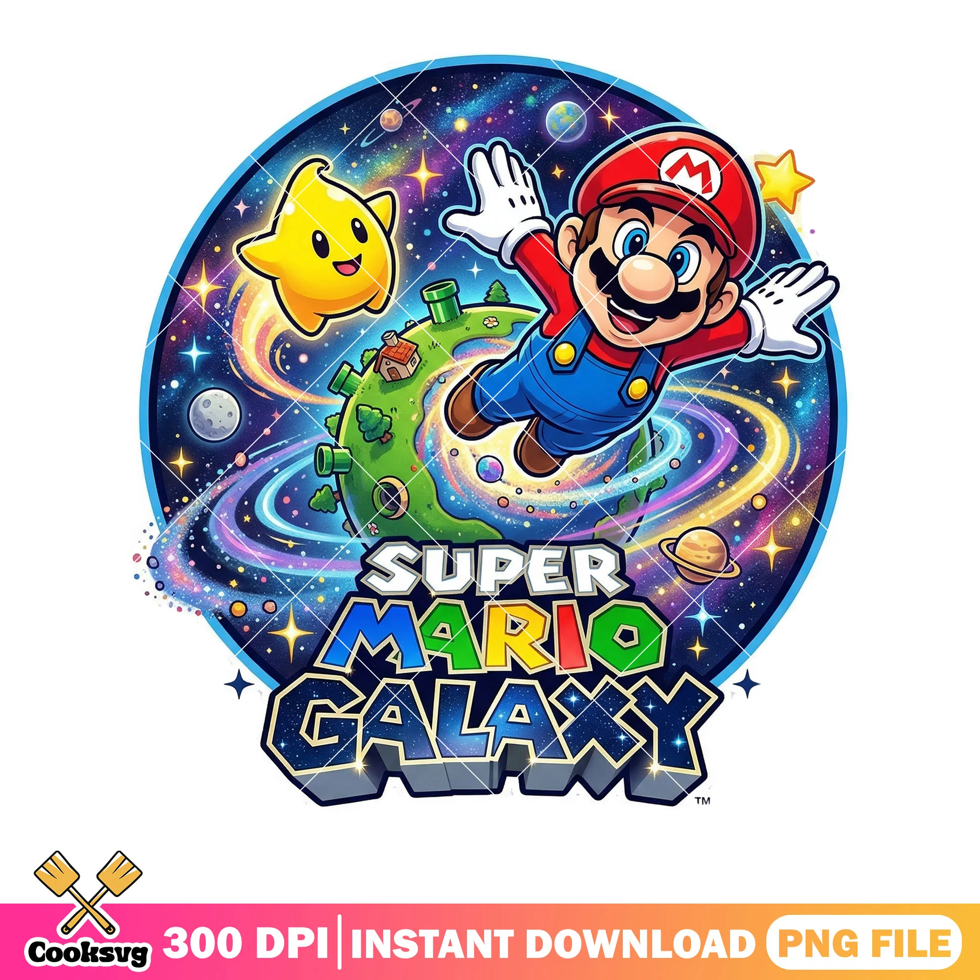 Earth vibes mario star png, mario characters png, mario galaxy png