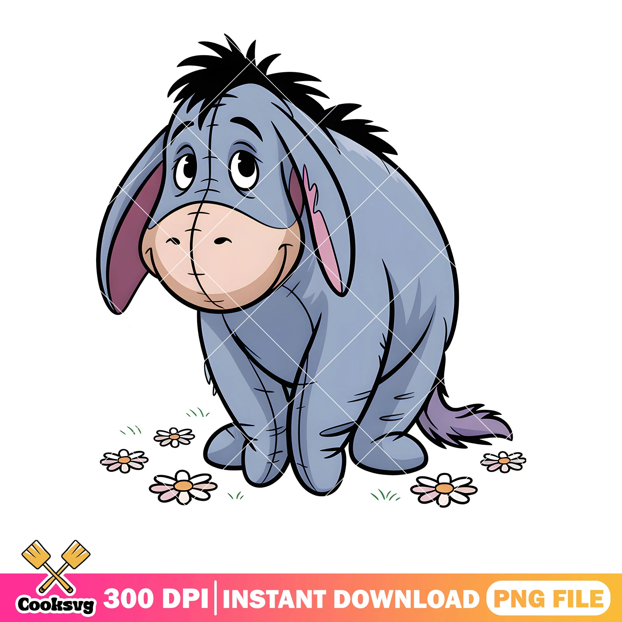 Eeyore flower vibes png winnie the pooh png, eeyore png