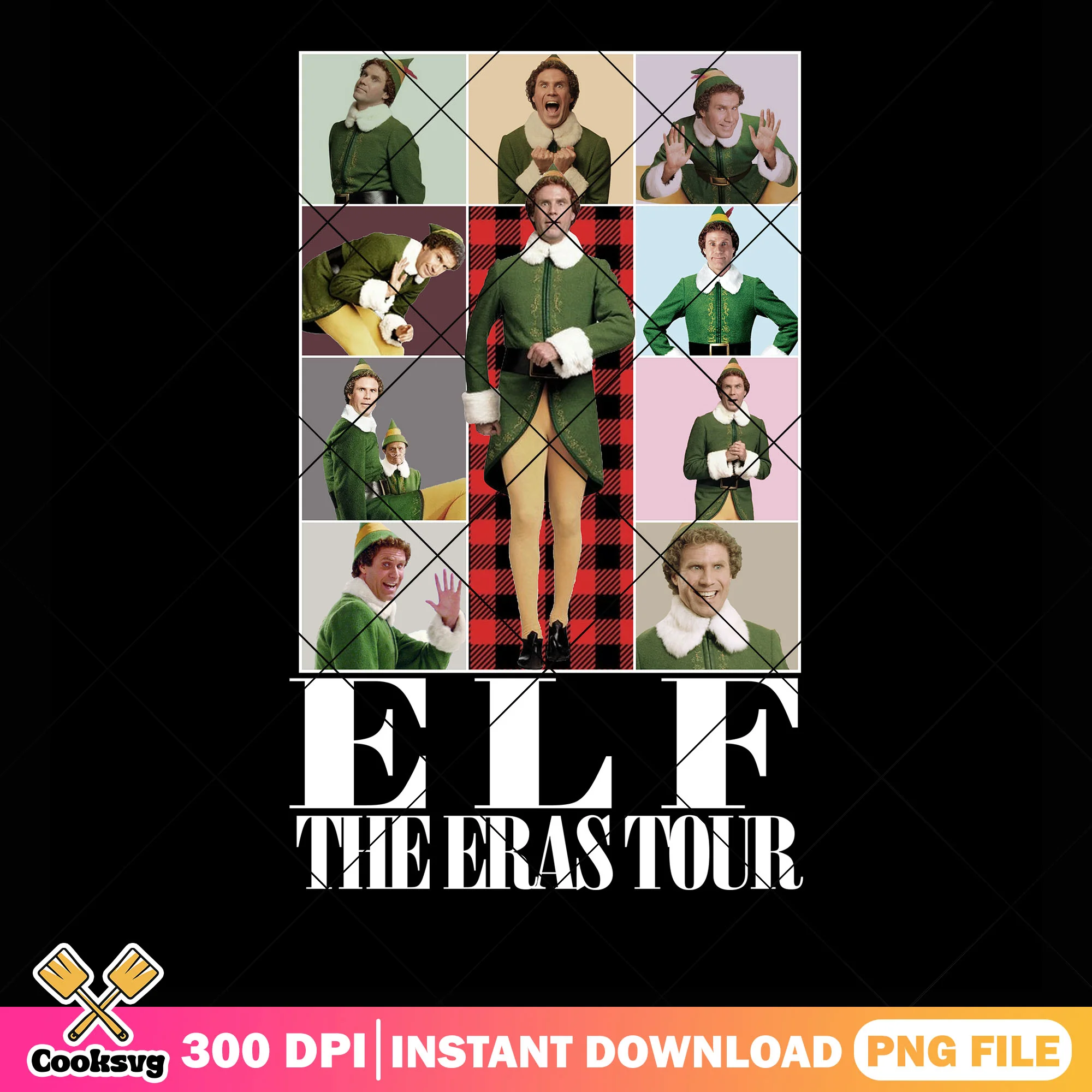 Elf the eras tour png, buddy the elf png, christmas movies png