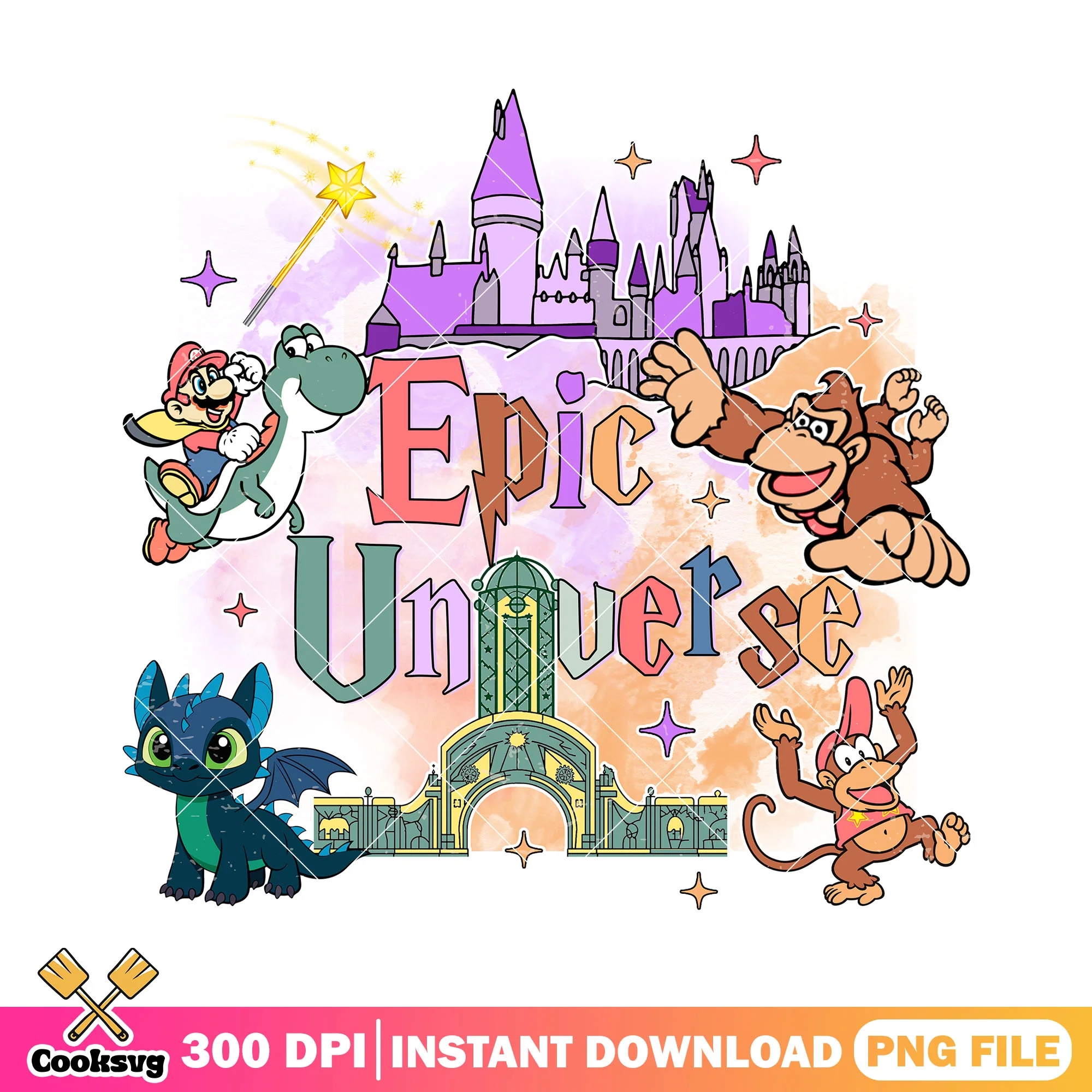 Epic universe mario world png, super mario png, epic universe png