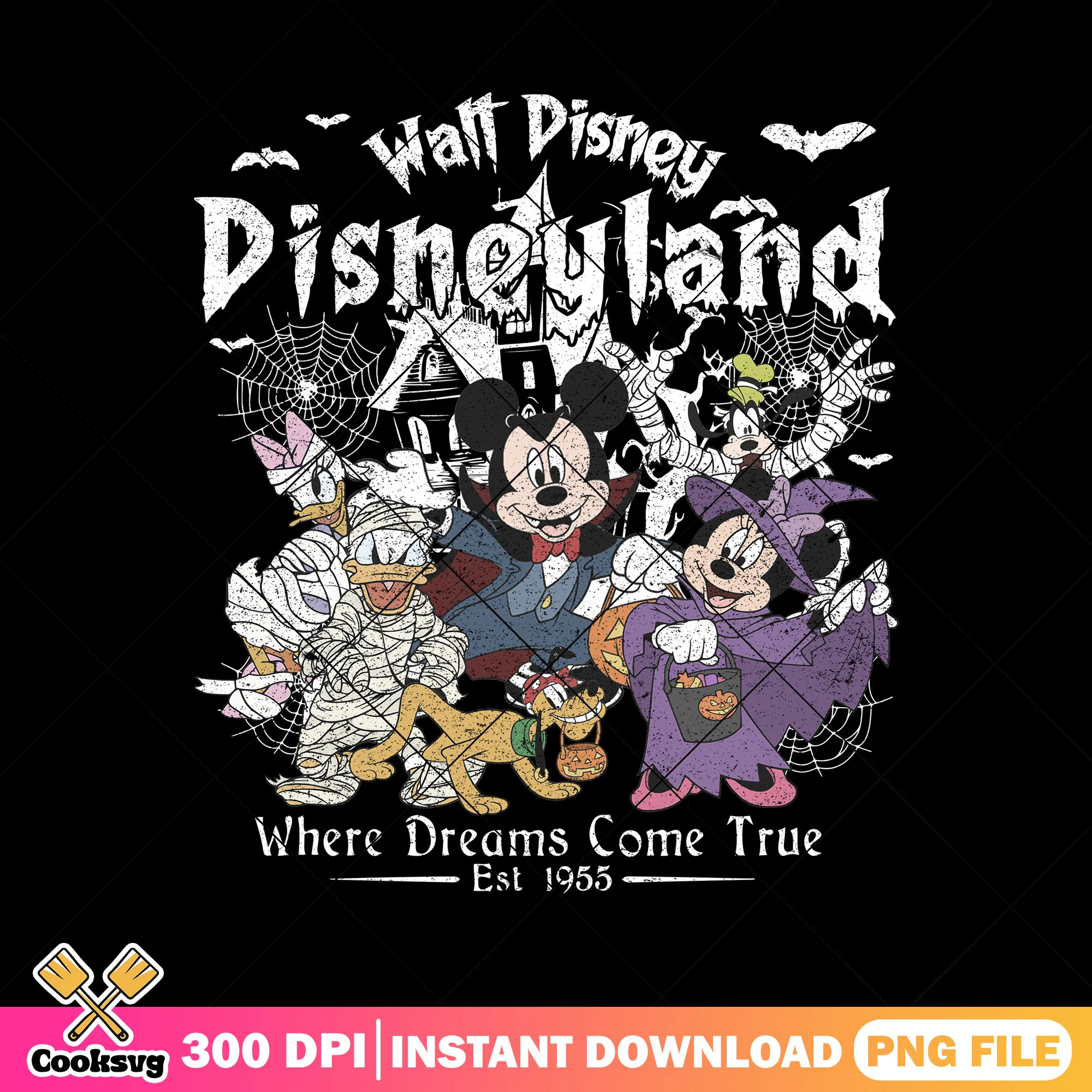 Est 1955 dream land png, halloween spirit png, disney world png