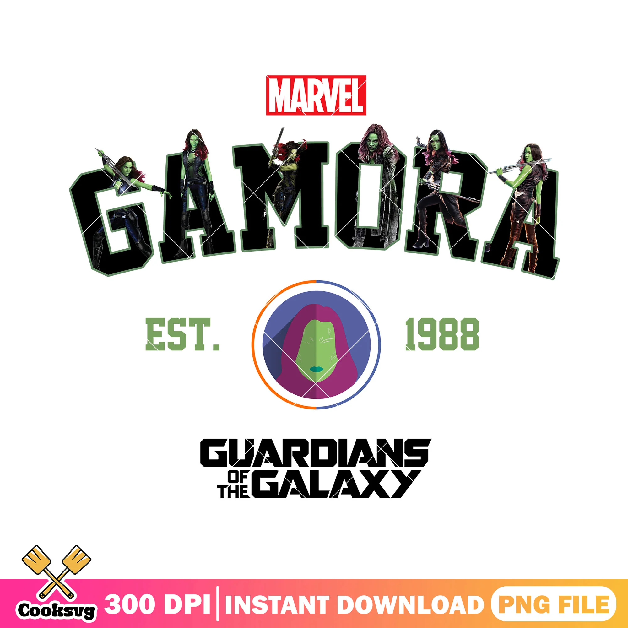 Est 1988 gamora png, gamora costume png, gamora marvel png