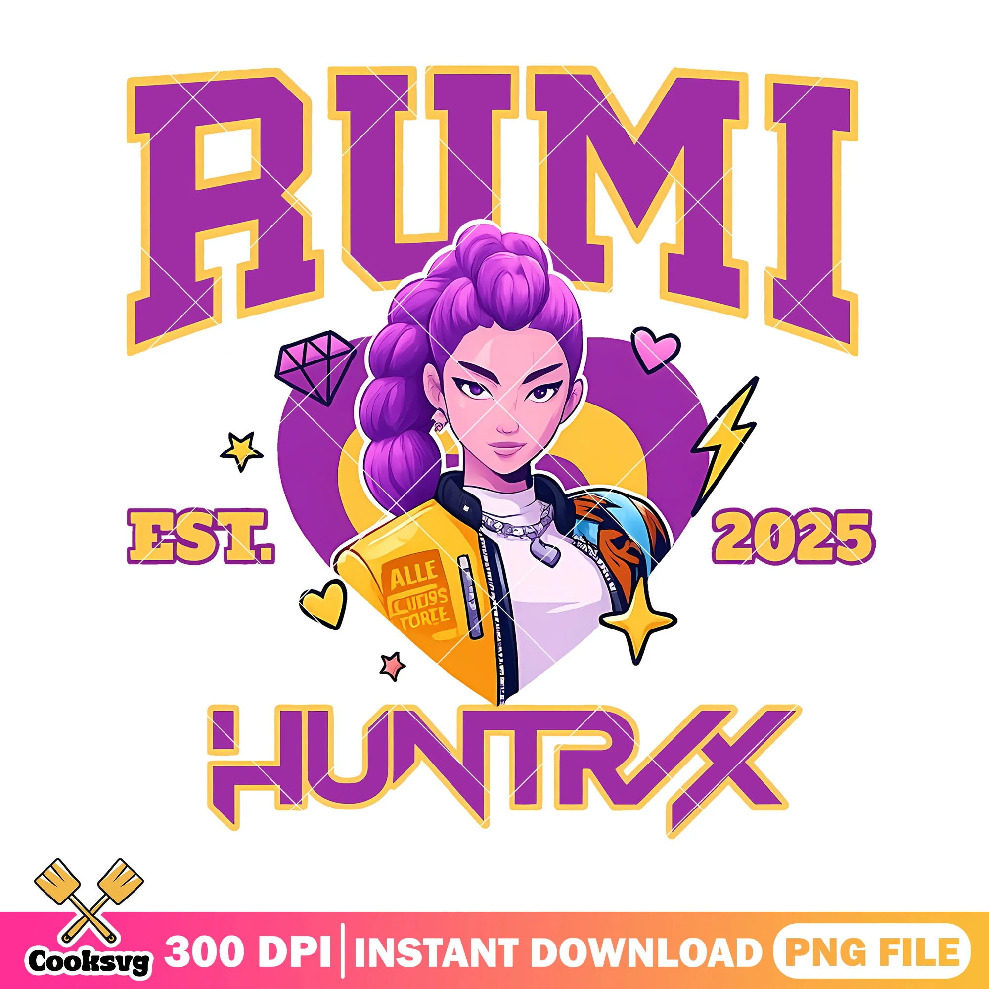 Est 2025 rumi huntrix png, rumi huntrix png, kpop demon hunters png