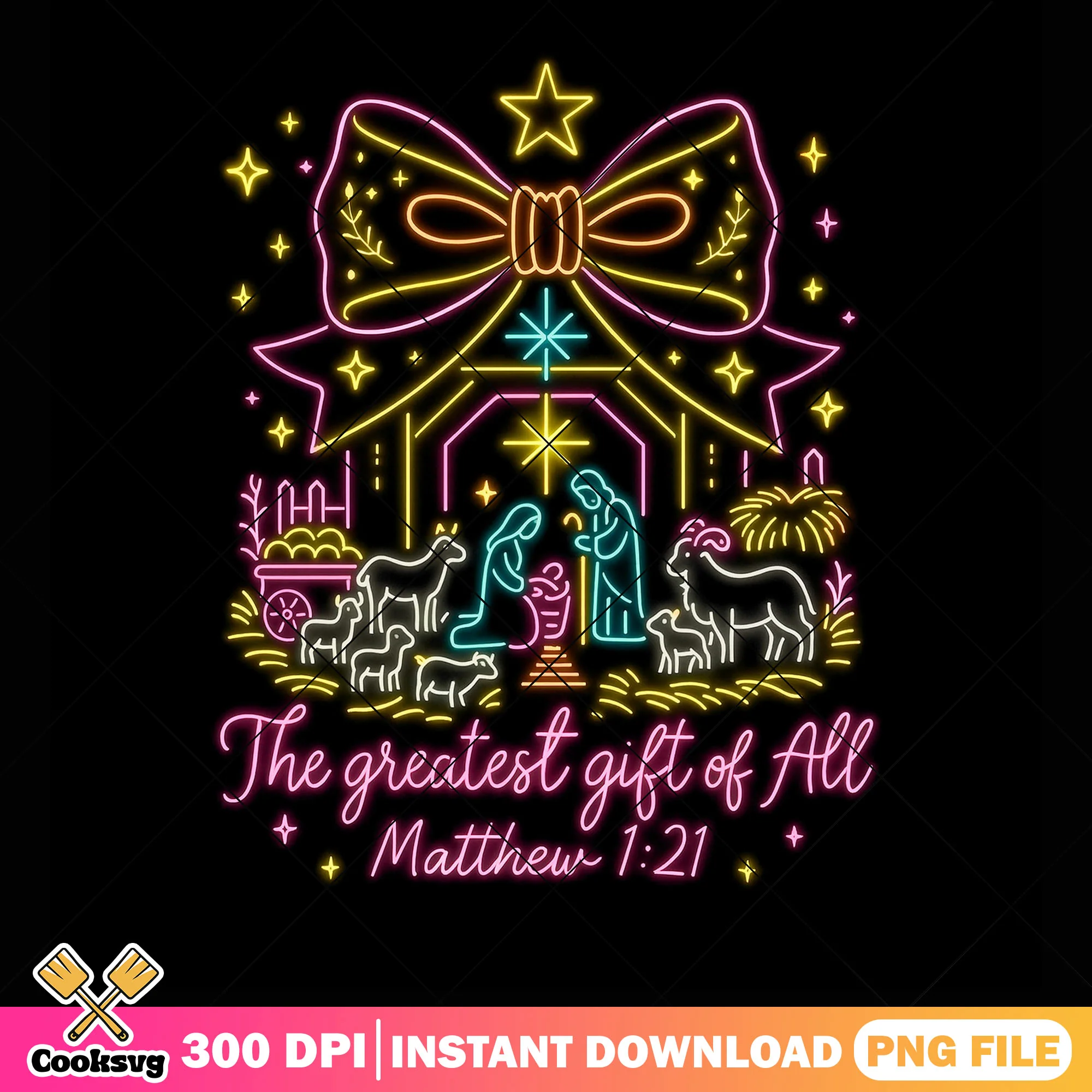 Everything is for my lord xmas png, jesus christ png, christmas bow png