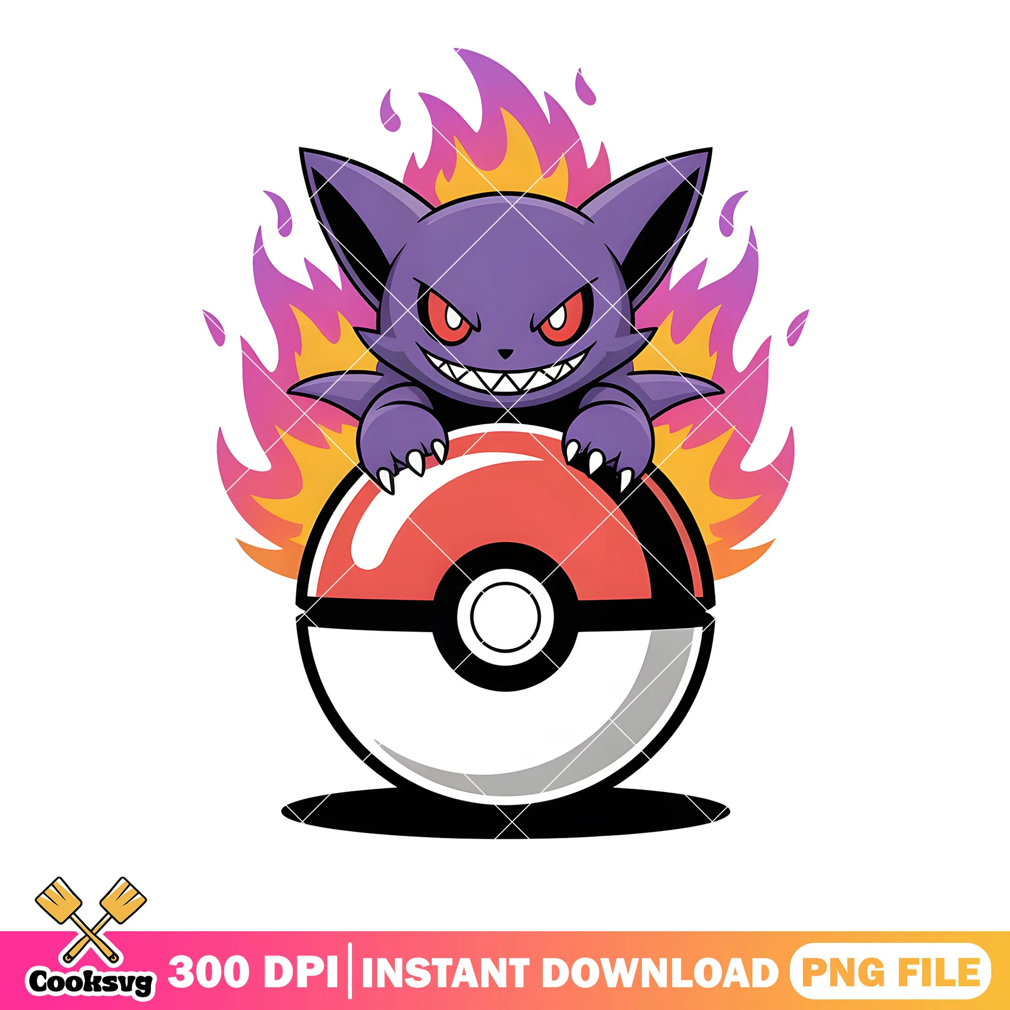 Evil gengar face pokeball png, pokemon gengar png, pokeball png