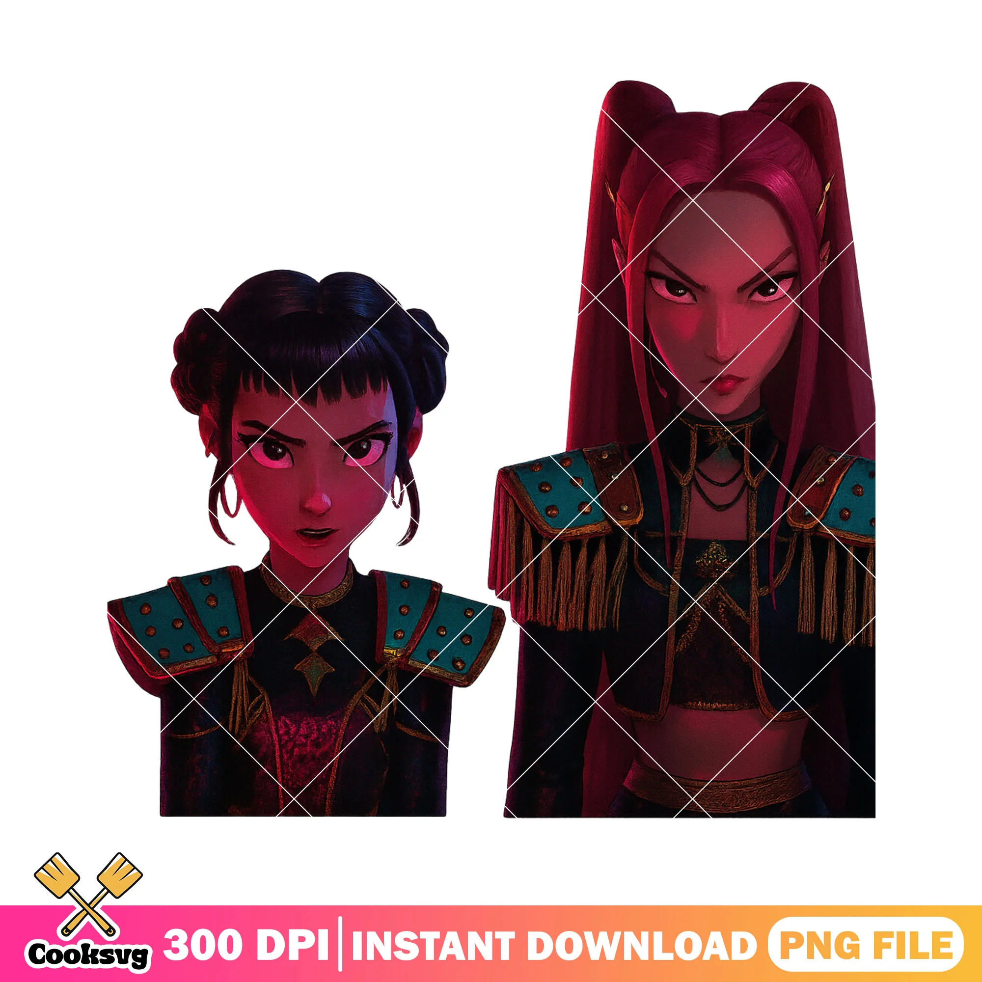 Evil mira zoey png, mira huntrix png, zoey kpop png