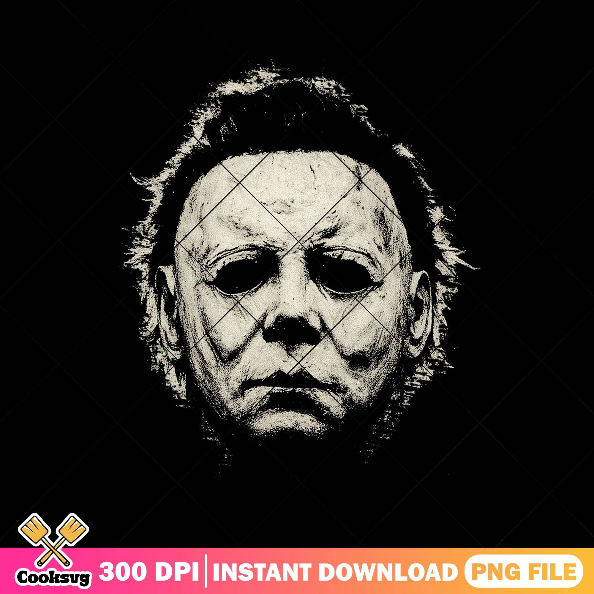 Face michael design png, horror film png, halloween spirit png