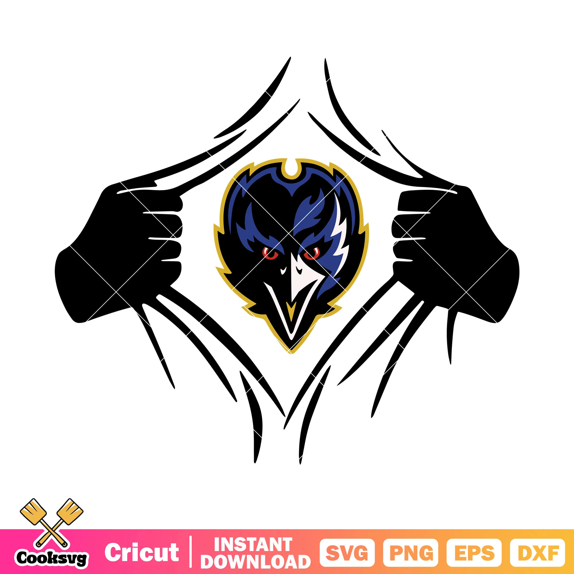 Falcon in my heart svg, nfl mascots svg, baltimore ravens svg