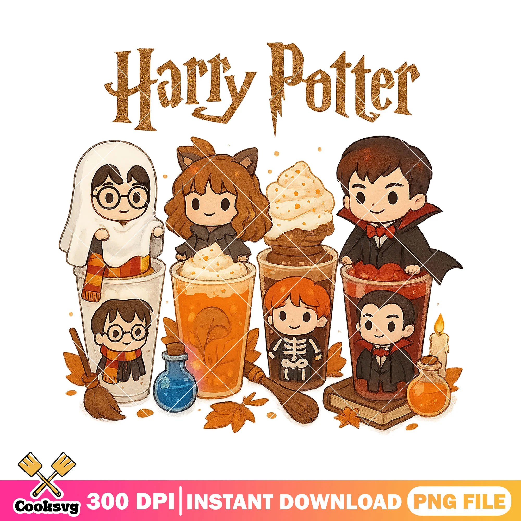 Fall harry potter drink png, love harry potter png, halloween movies png