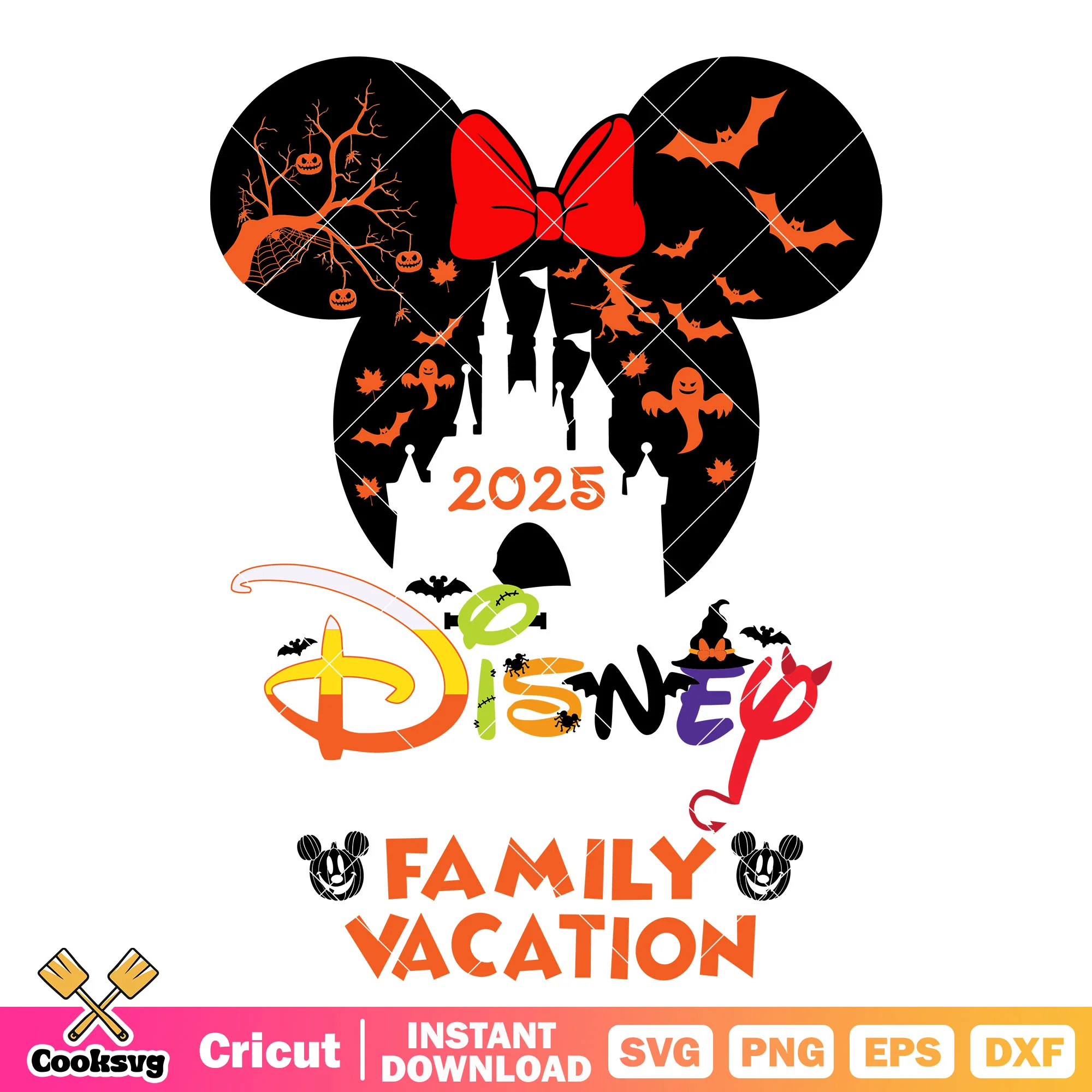 Family vacation minnie halloween svg, mickey mouse halloween svg