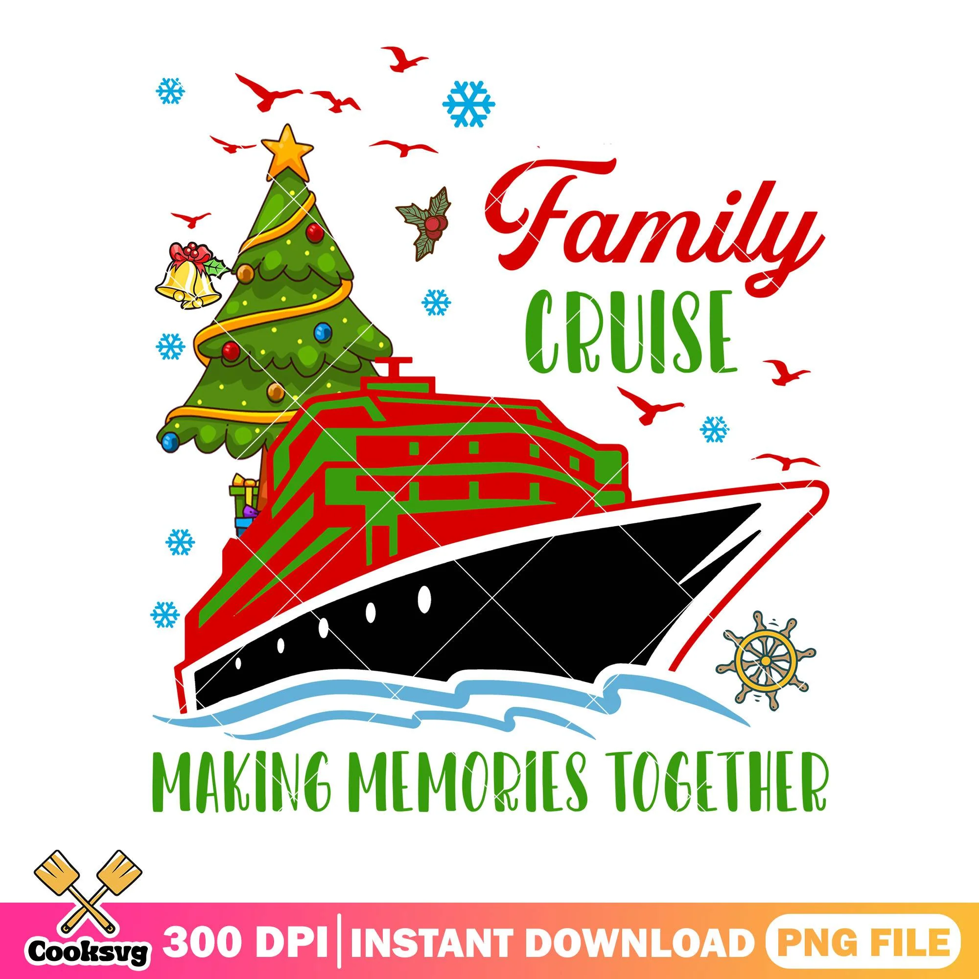 Fantasy cruise making memories together png, disney christmas png
