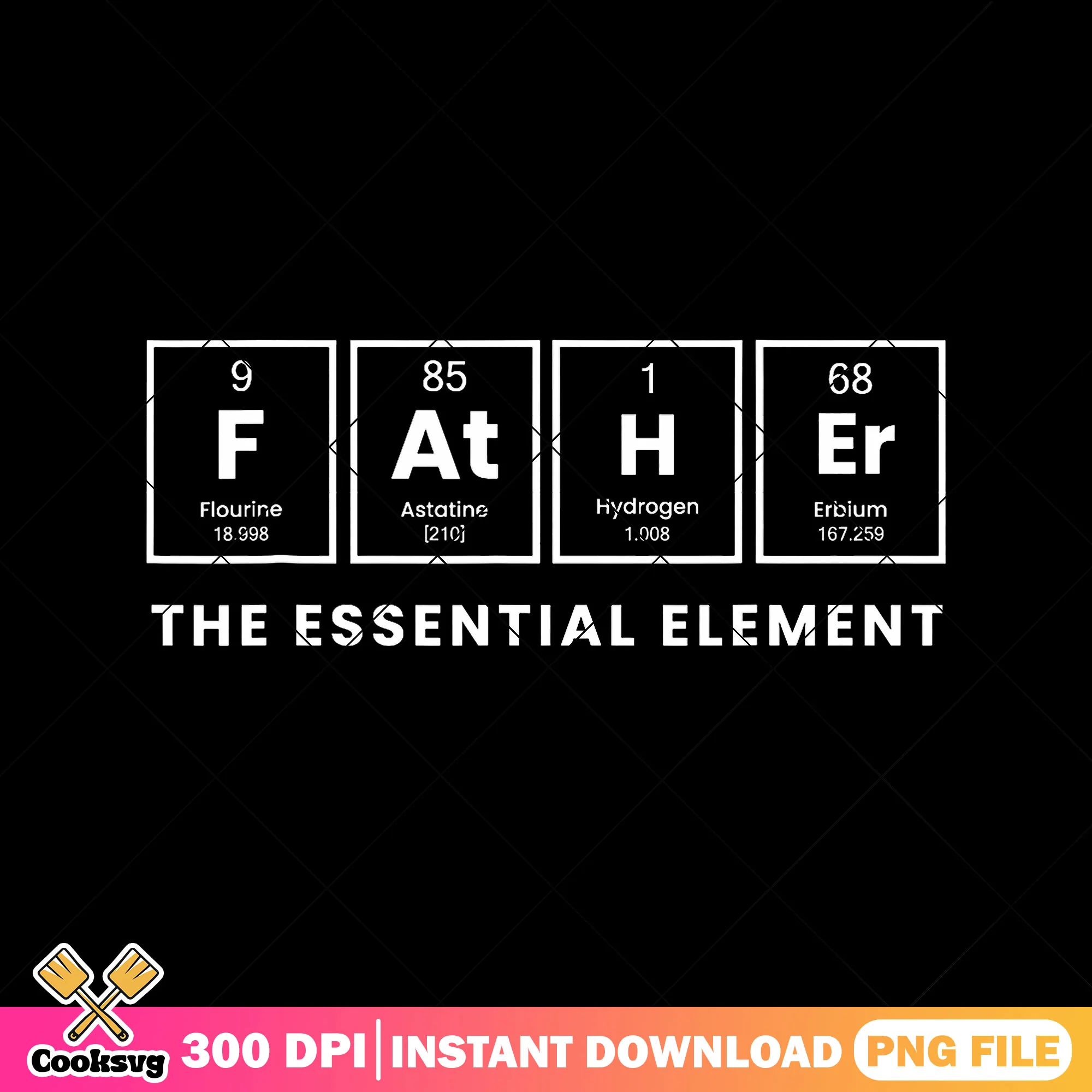 Father the essential alement png, periodic table png, fathers day gift png