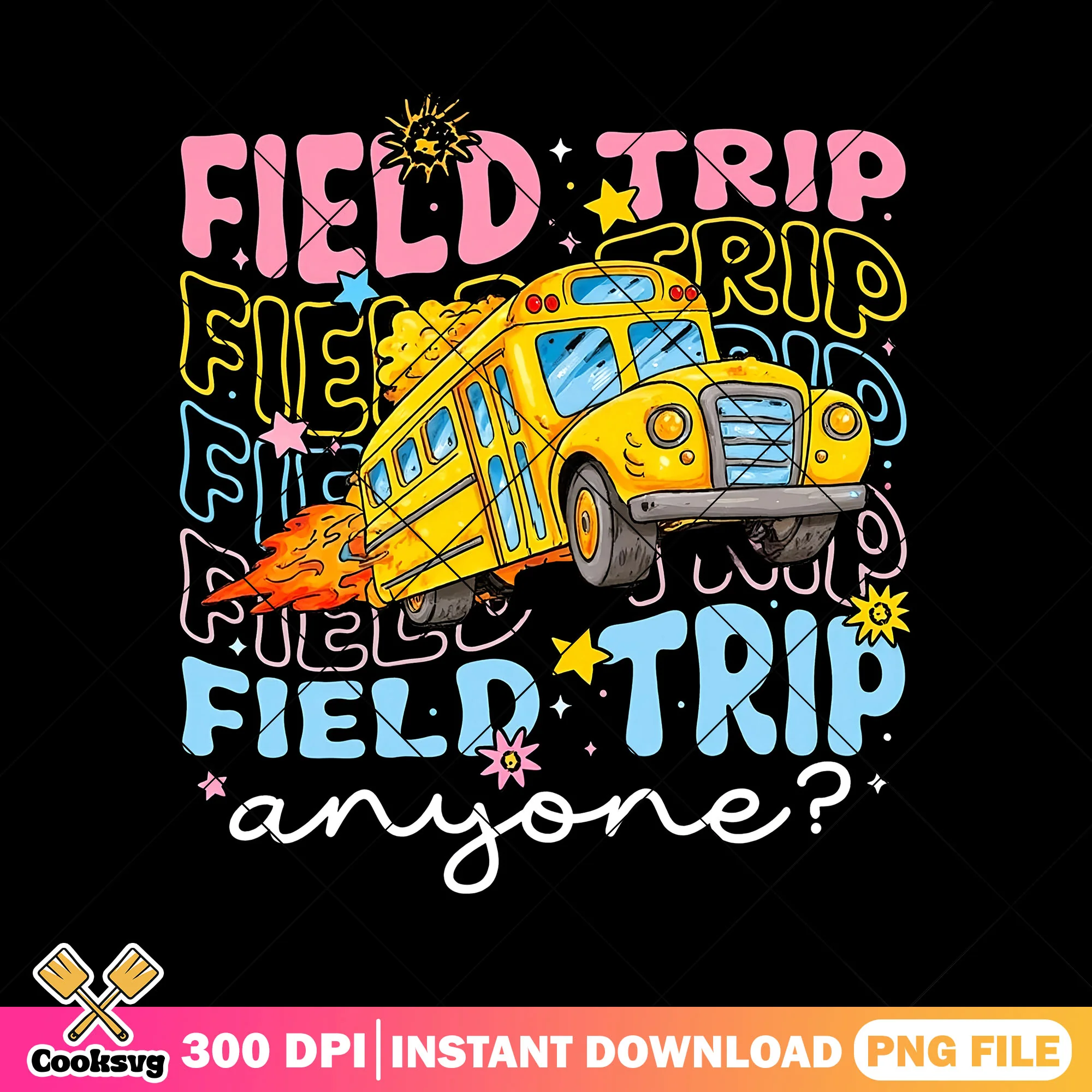 Field trip bus anyone png, field trip png, field day png