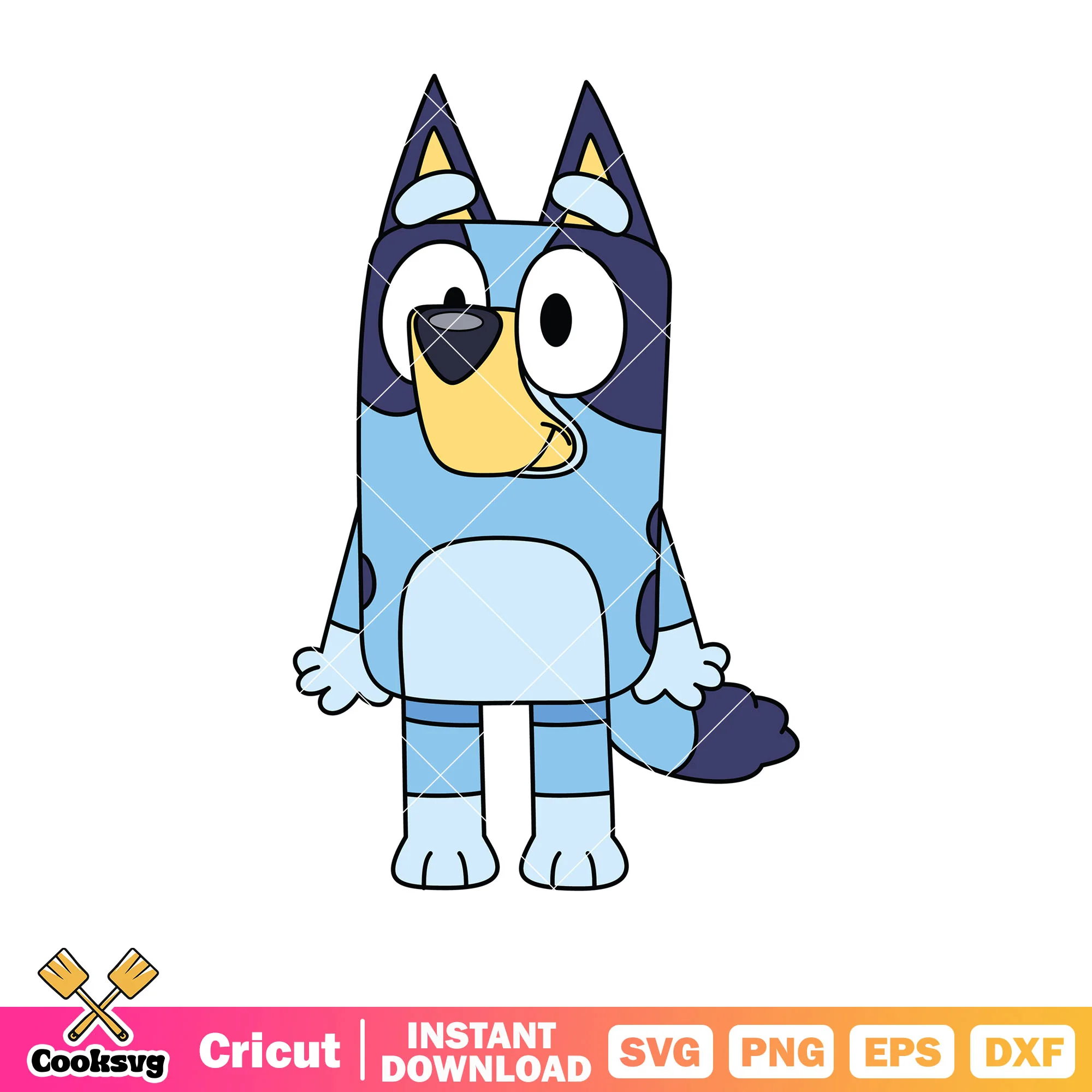 Figure bluey bandit heeler cartoon svg, bluey costume svg, bluey episodes svg