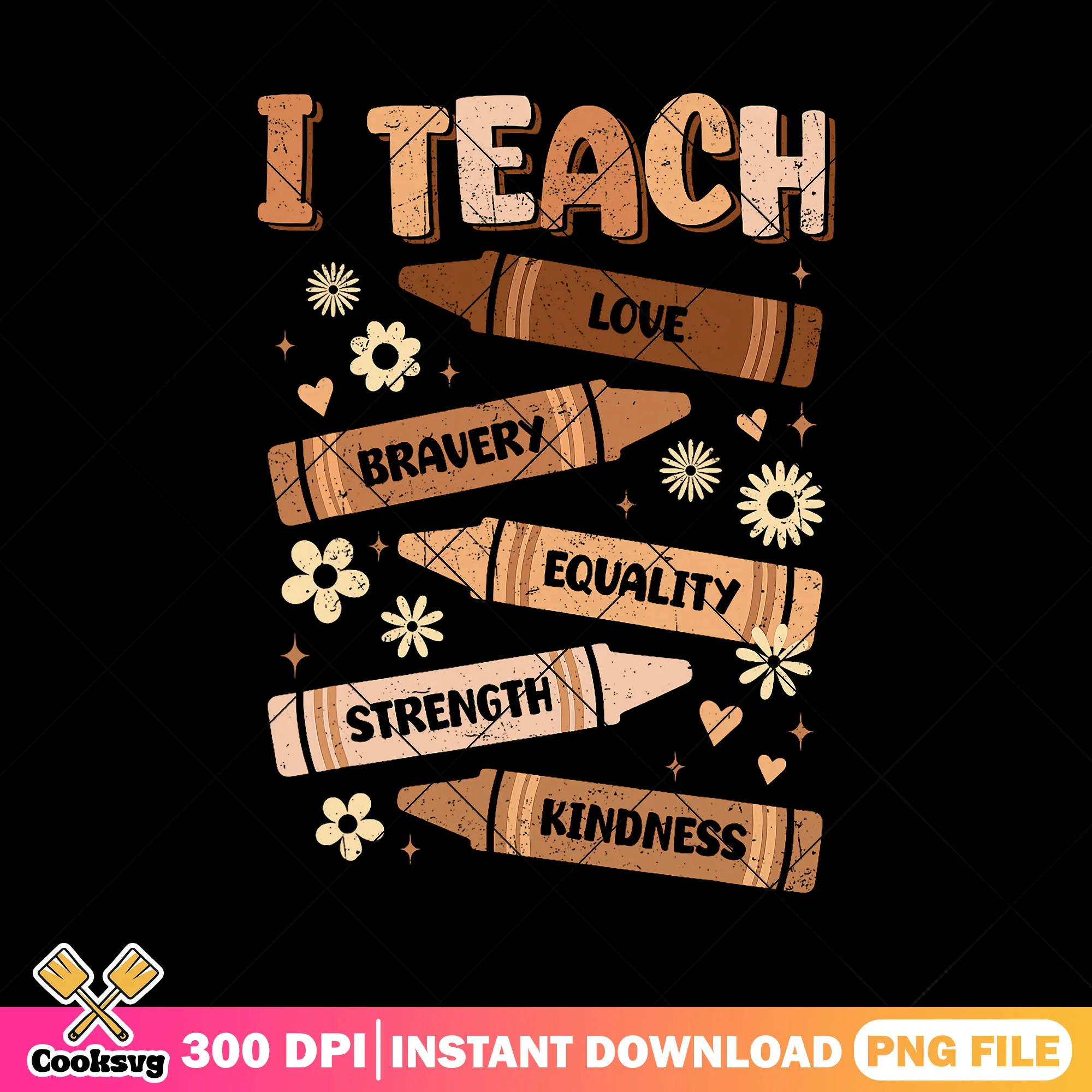 File design i teach png, back to school art png, color pen png