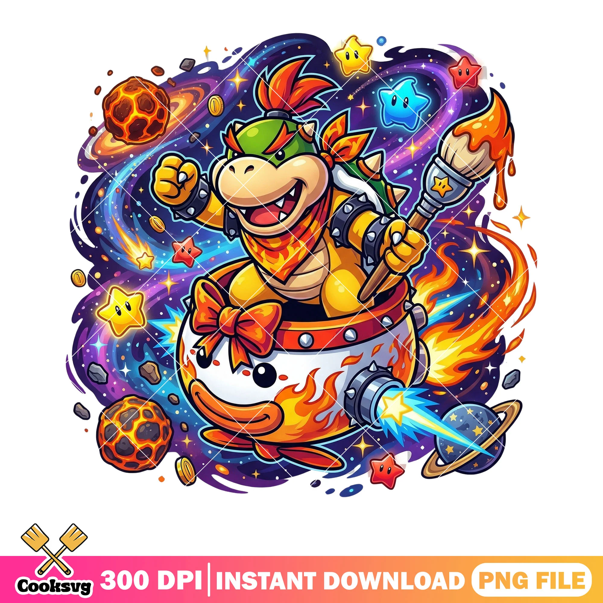 Fire cup browser png, mario characters png, super mario galaxy png