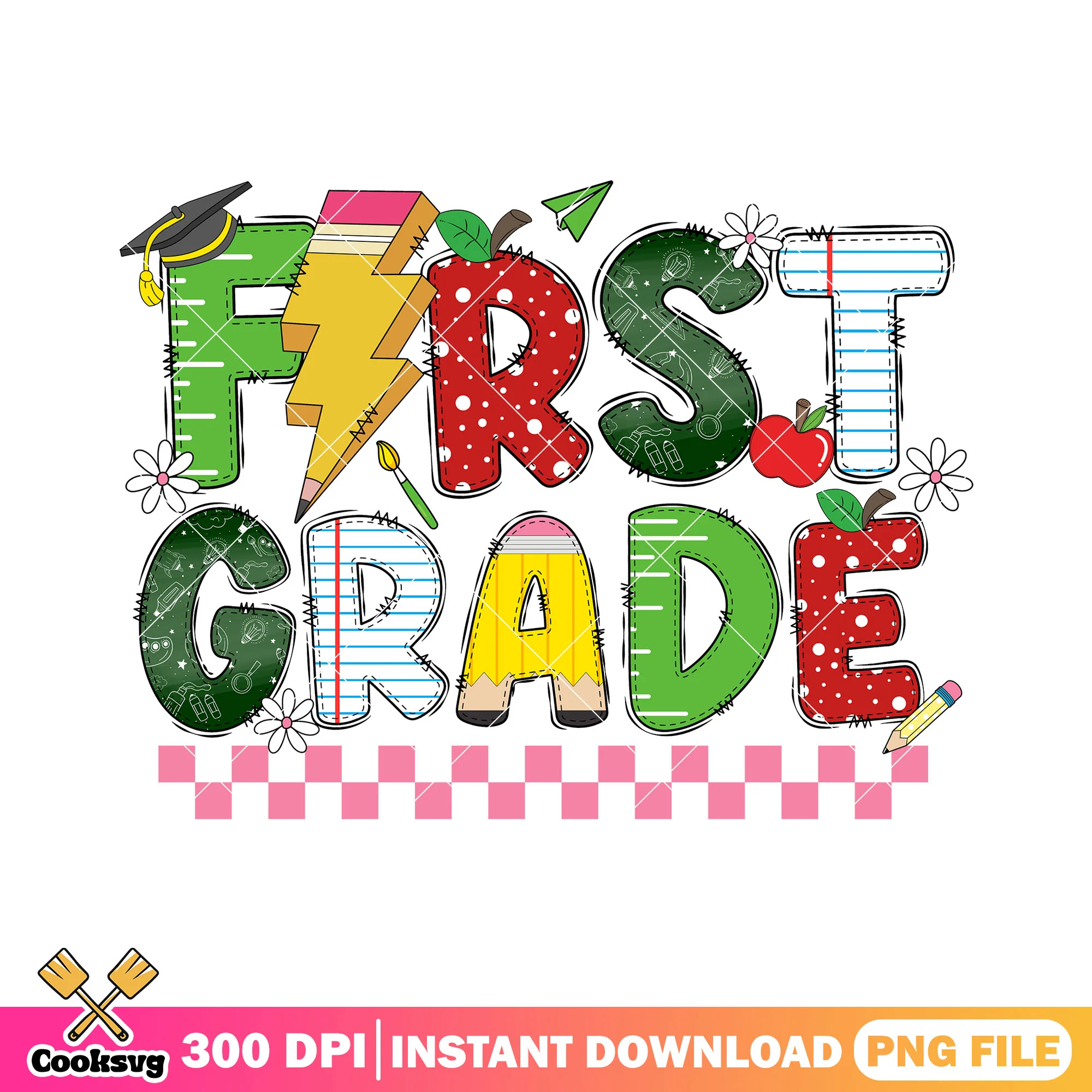 First grade colorful png, alphabet font png, first grade back to school png