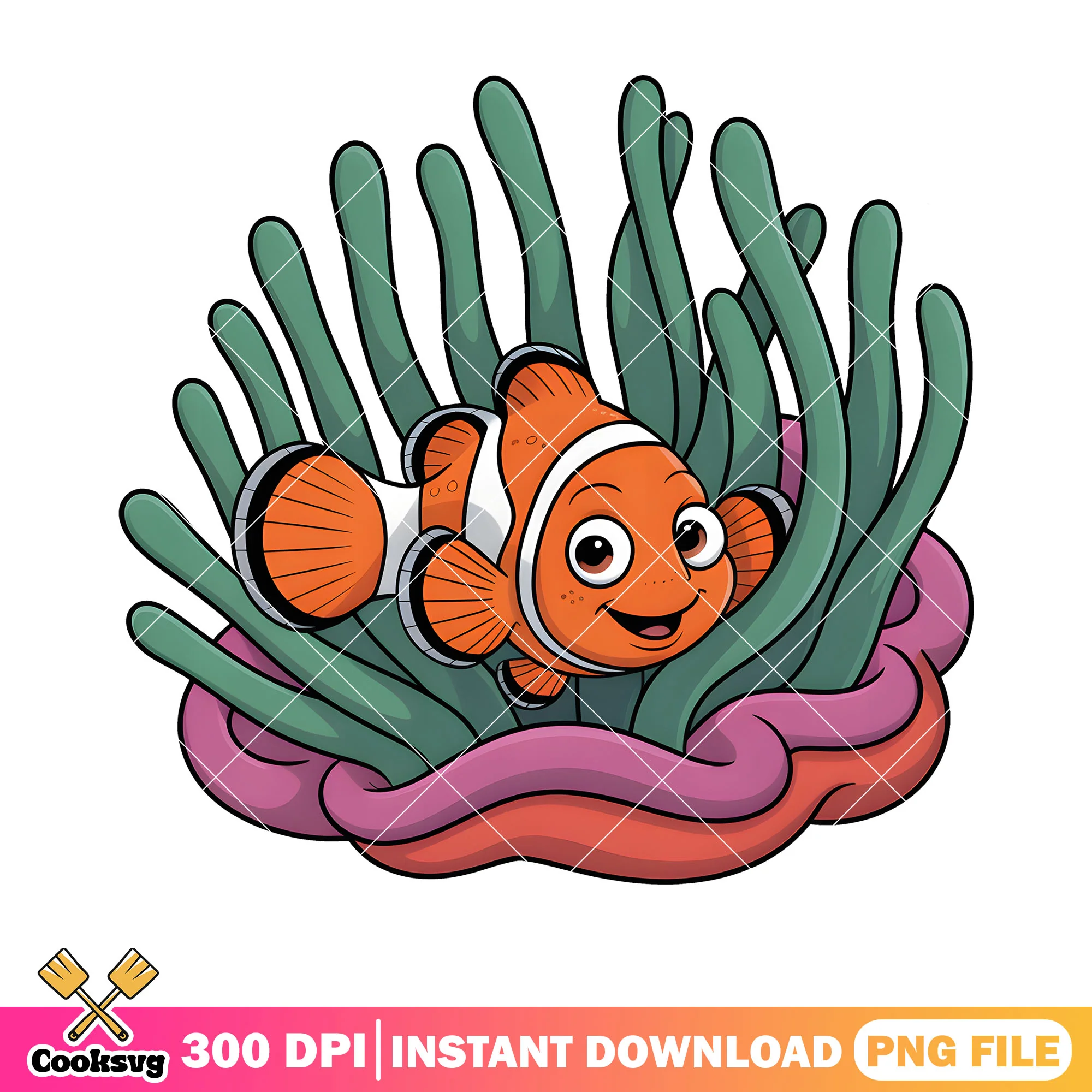 Fish and nemo coral house png, nemo films png, disney sticker png