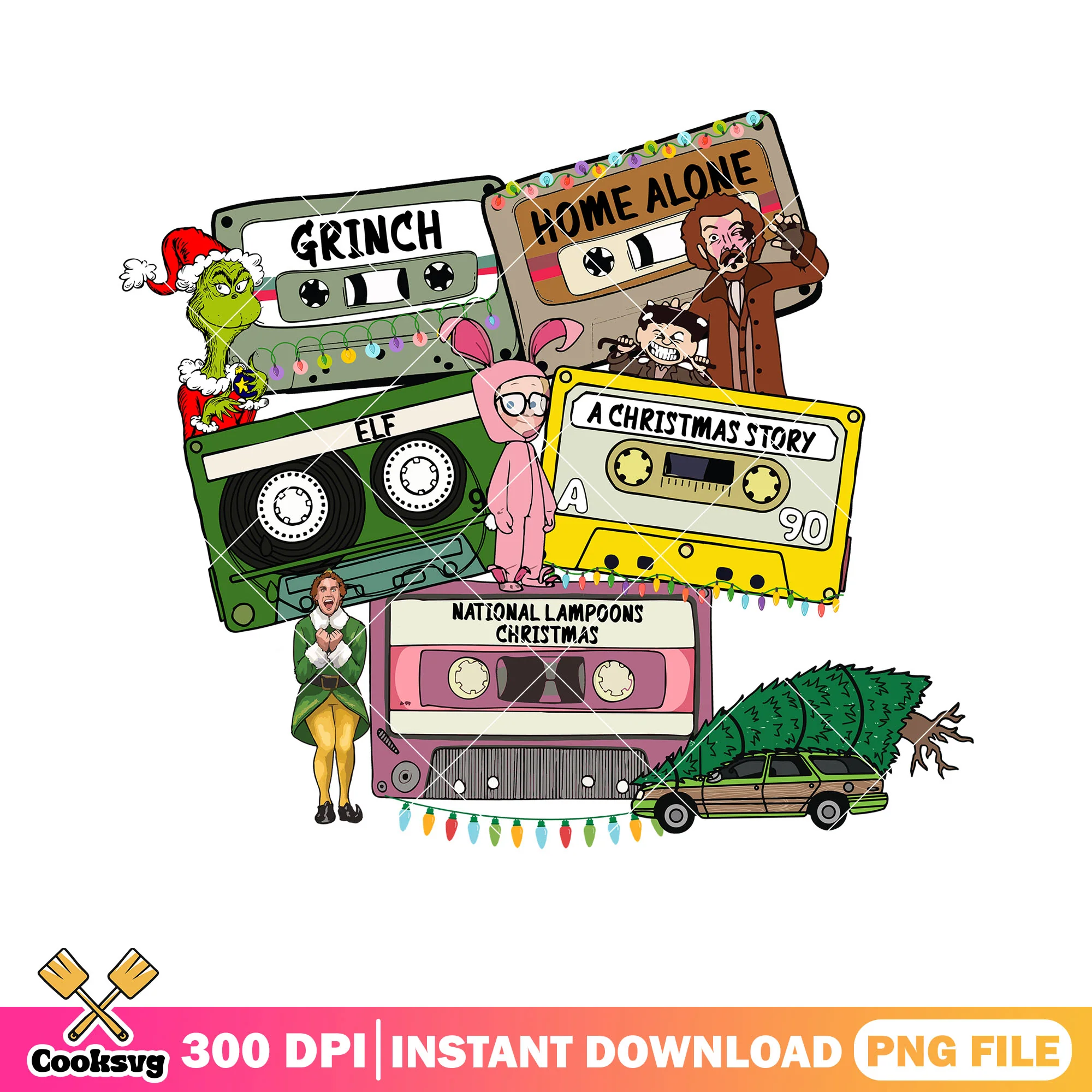 Fkin big tree for christmas png, grinch hand png, home alone png