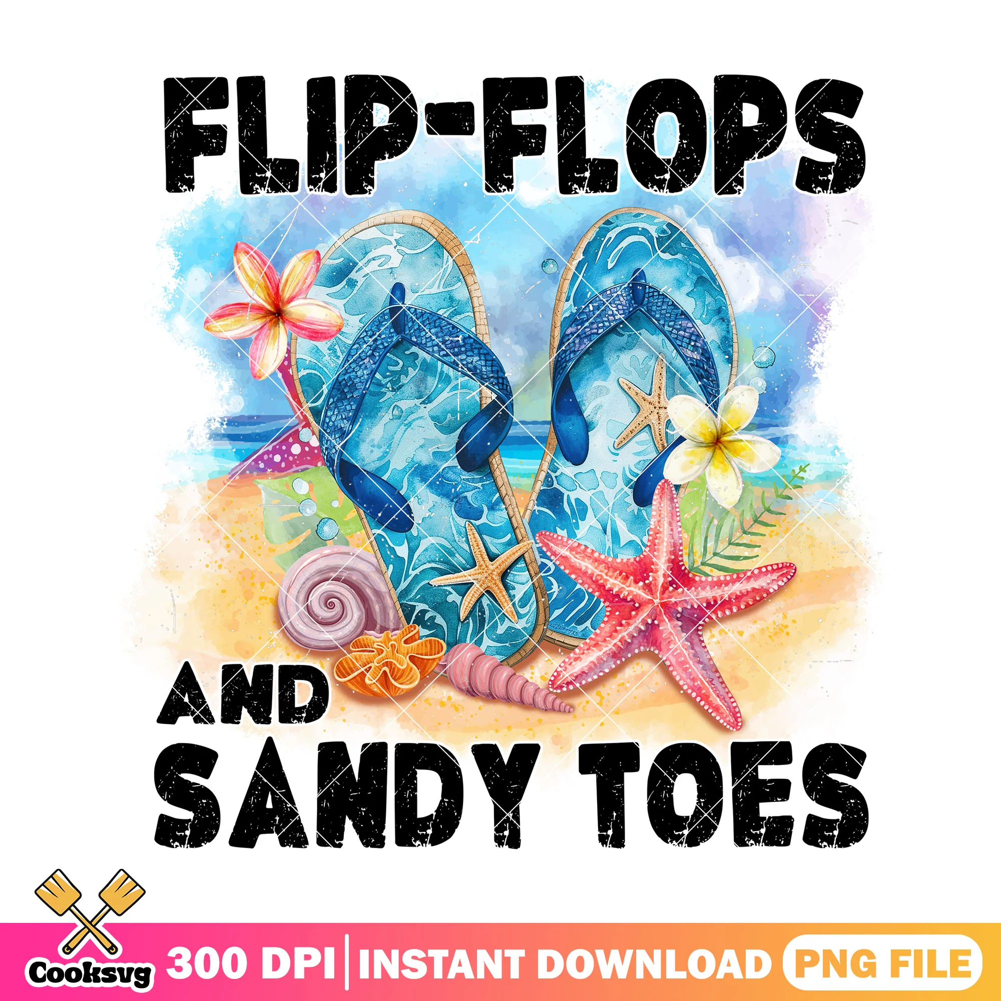 Flip flops and sandy toes png, summer quotes png, sea beach png