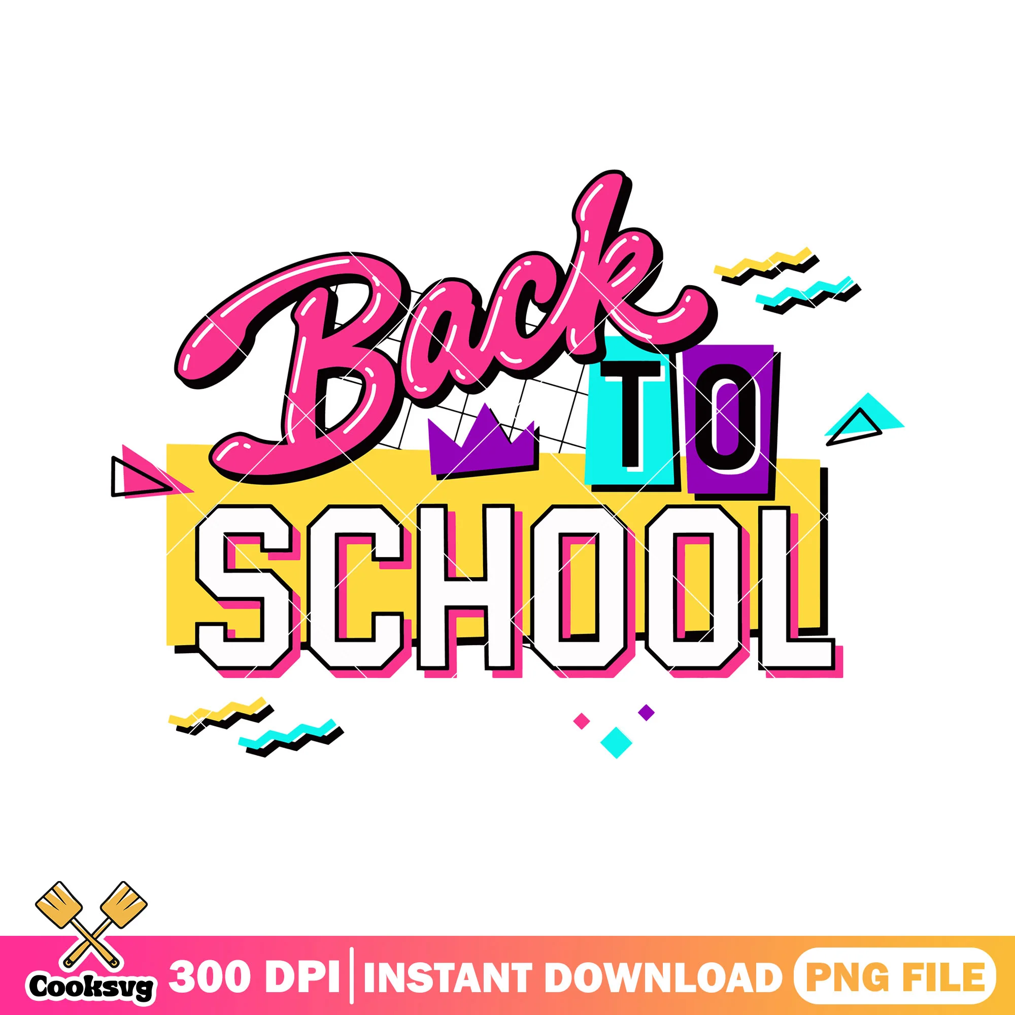 Font back school png, back to school art png, font cute png