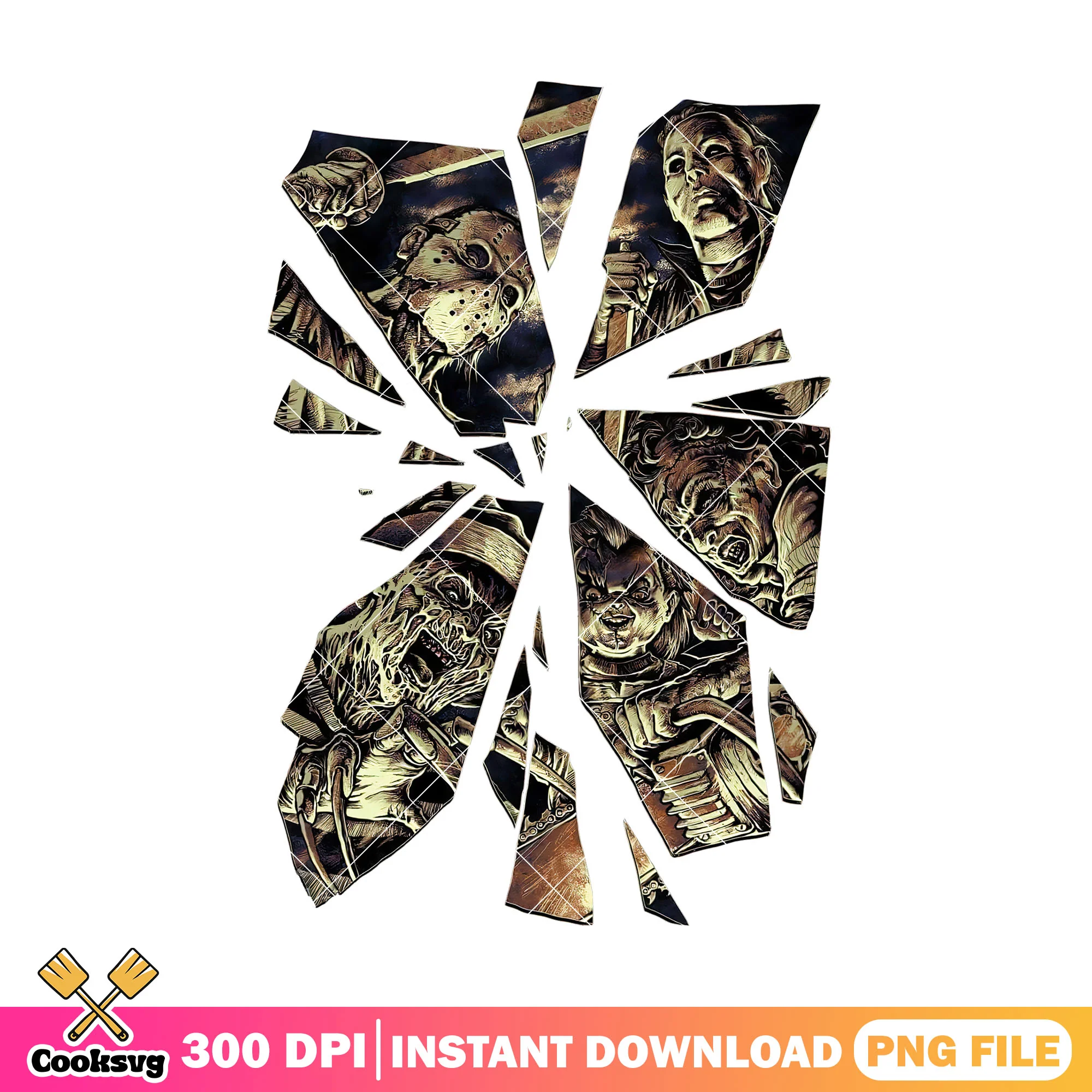 Fragment horror characters design png, best horror movies of all time png