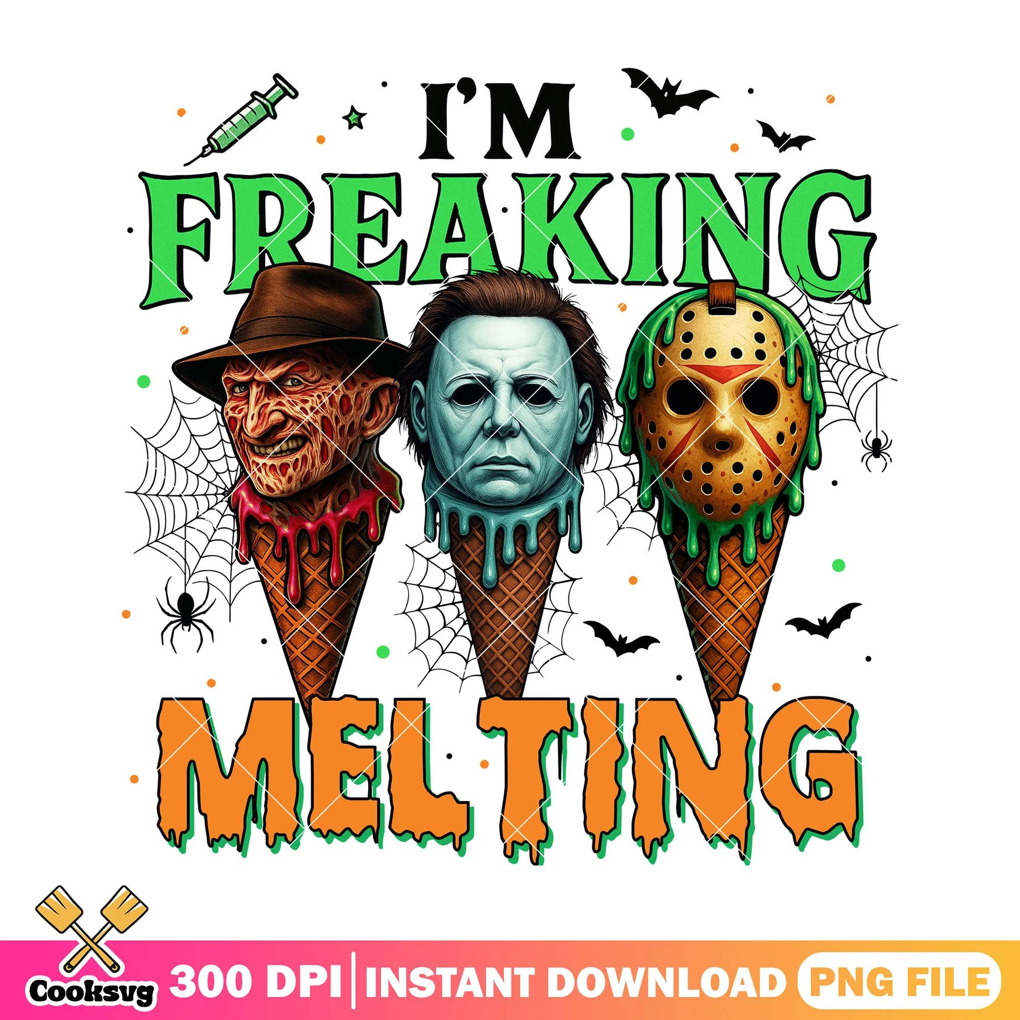 Freaking melting png, murderers horror png, halloween day png