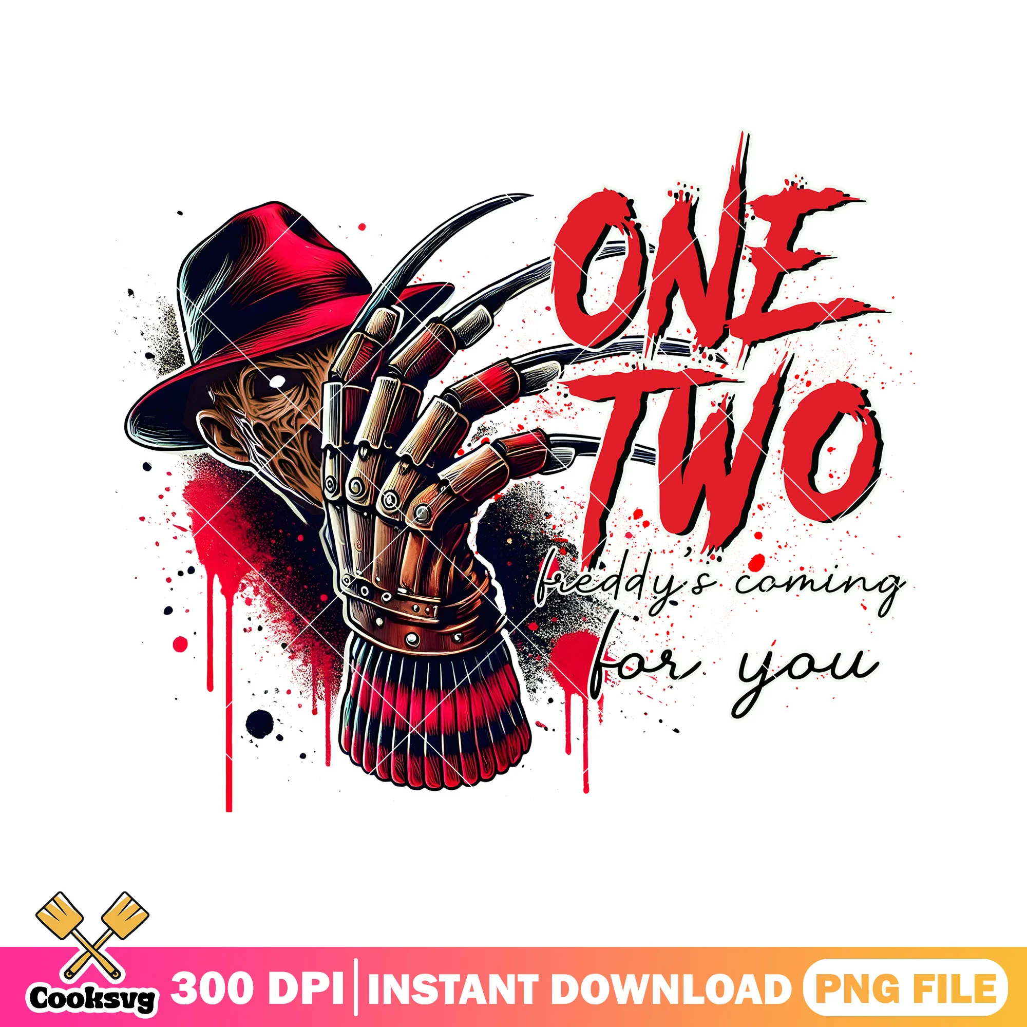 Freddy coming design png, freddy film png, freddy halloween png