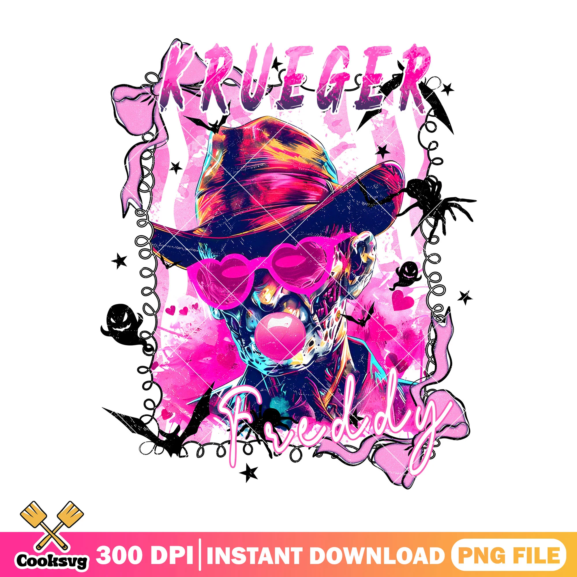 Freddy krueger image design png, halloween movie png, horror moviepng