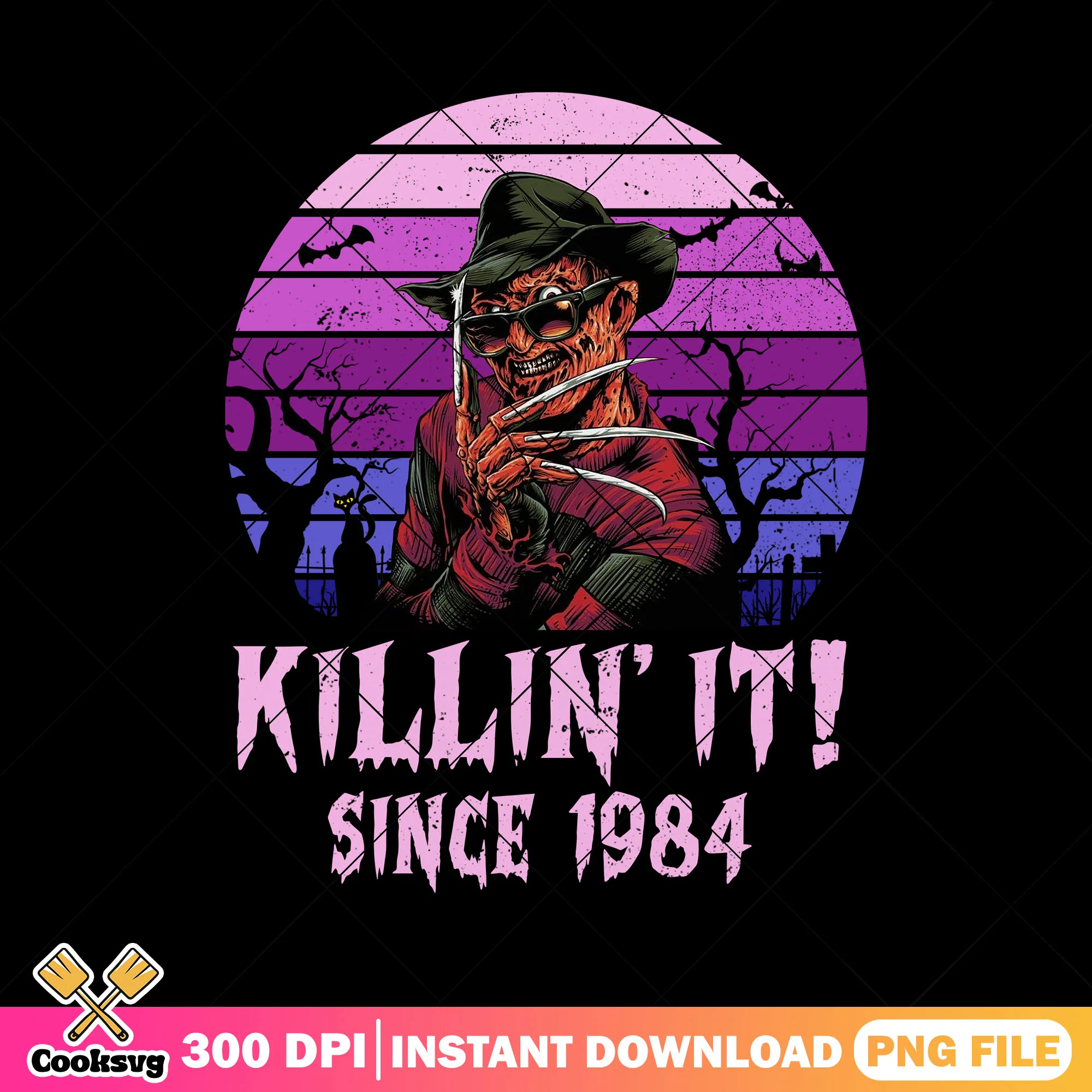 Freddy krueger with hat png, halloween decor png, horror movie png