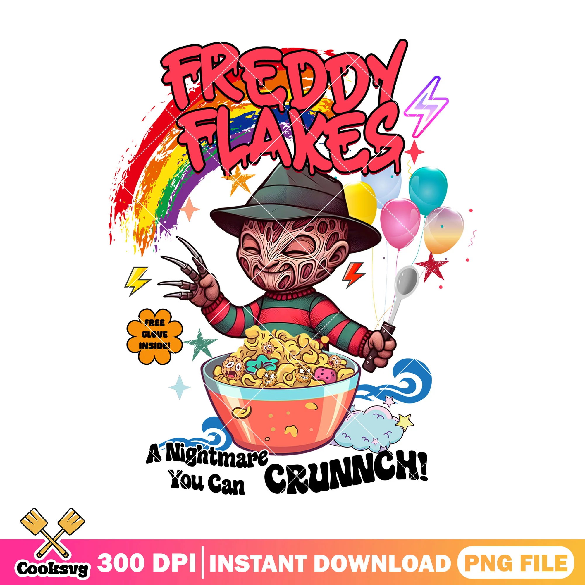 Freedy flakes chibi png, freddy krueger png, horror freddy png