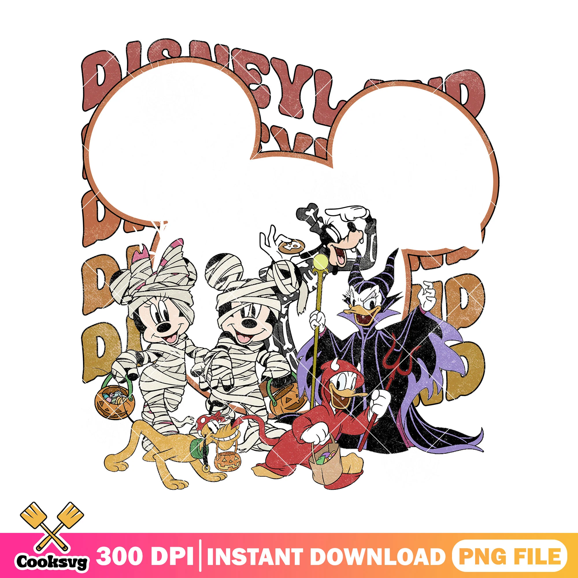 Friends cosplay in disneyland png, halloween spirit png, disney art png