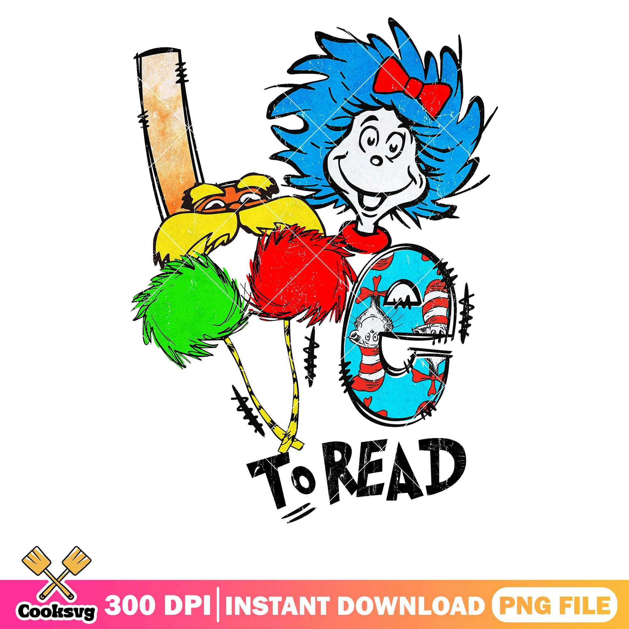 Friends dr seuss love to read png, dr seuss read png, love dr seuss png
