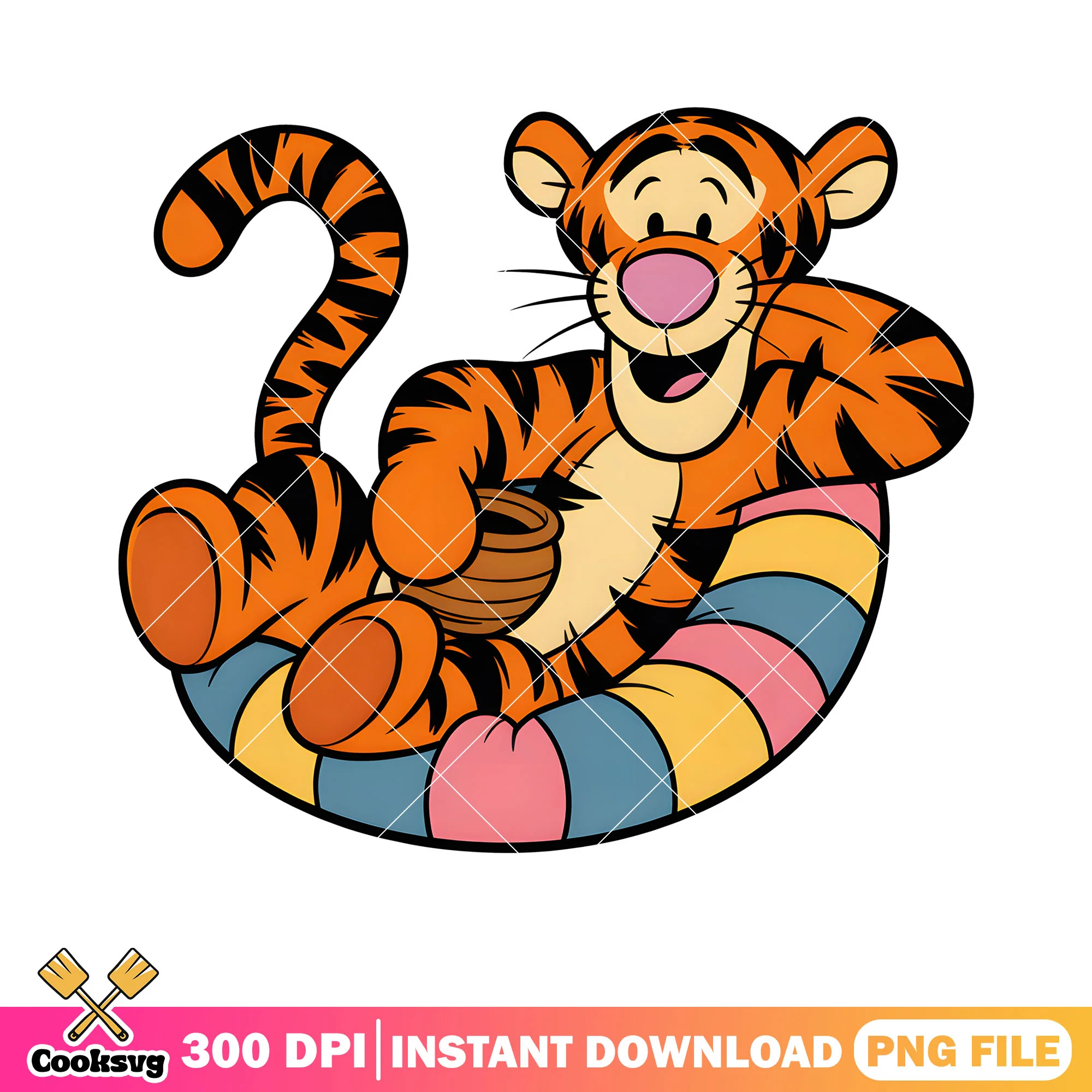 Friends of pooh name tiger poster png, disney tiger png, disney vibes png
