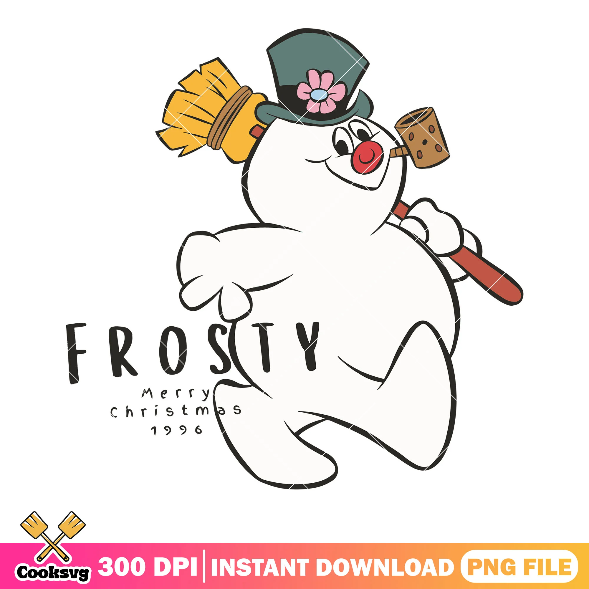 Frosty in 1996 christmas png, chrismas characters png, merry christmas png