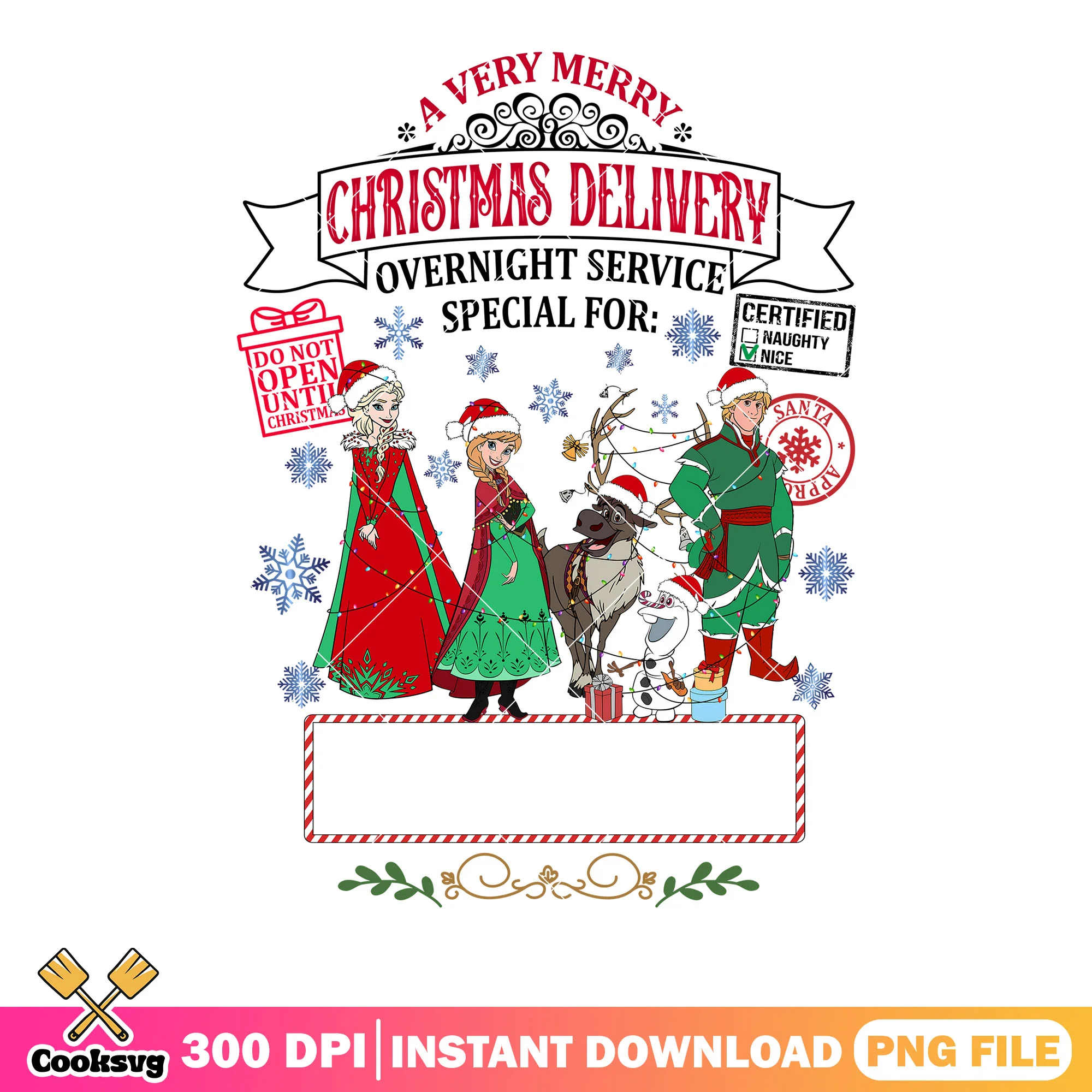 Frozen christmas delivery png, elsa princess png, merry xmas png