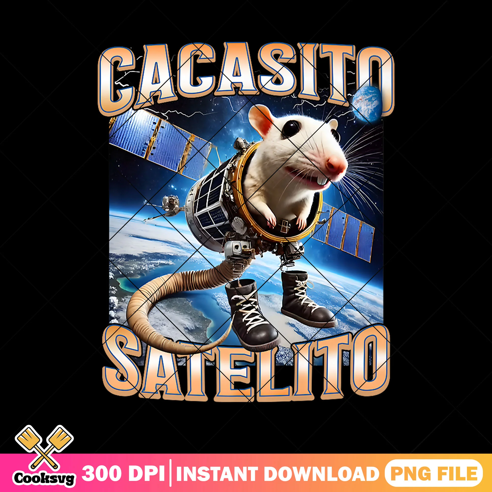 Funny Cacasito Satelito italian png, silly rat png, italian brainrot png
