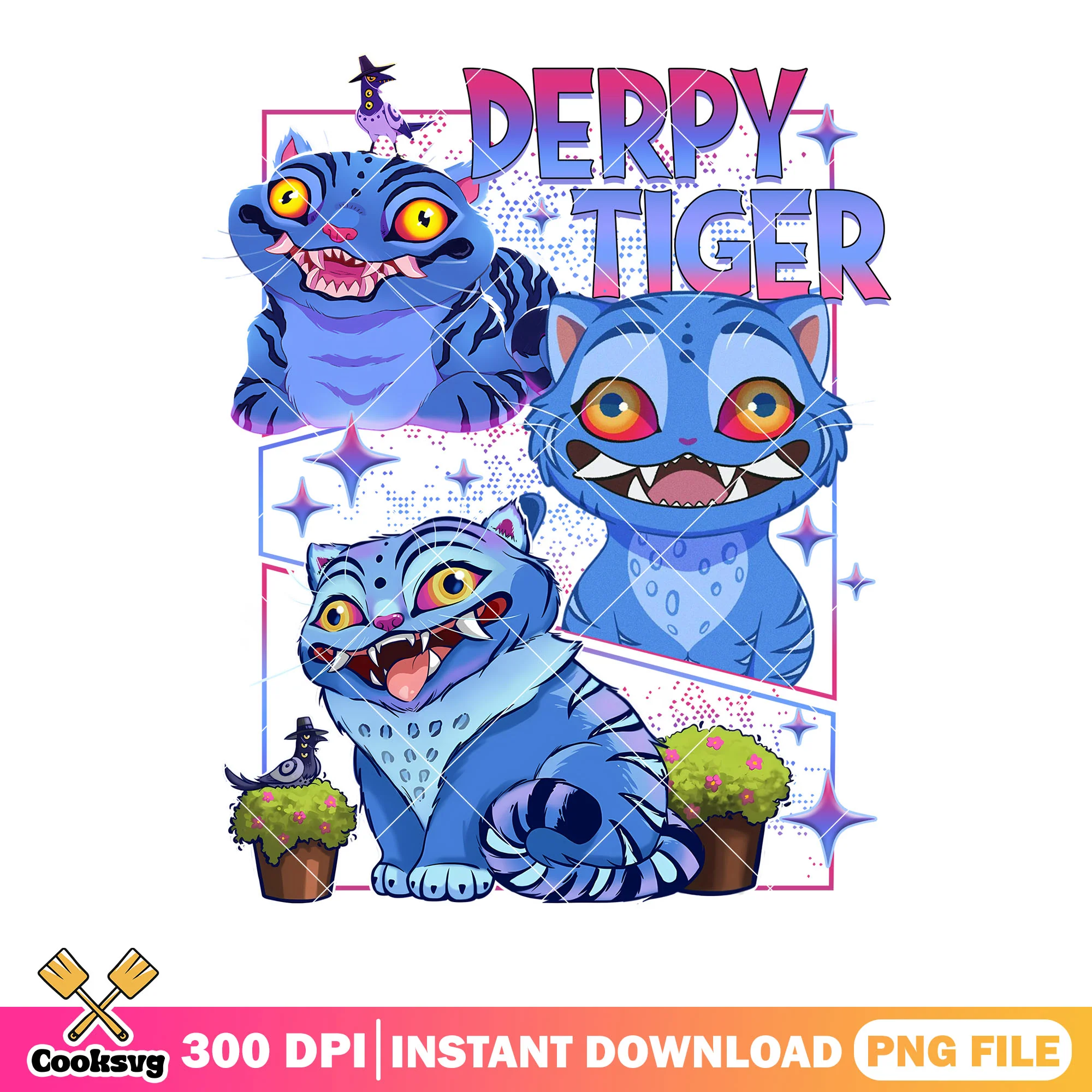 Funny derpy flower pot png, derpy the tiger png, demon hunters kpop png