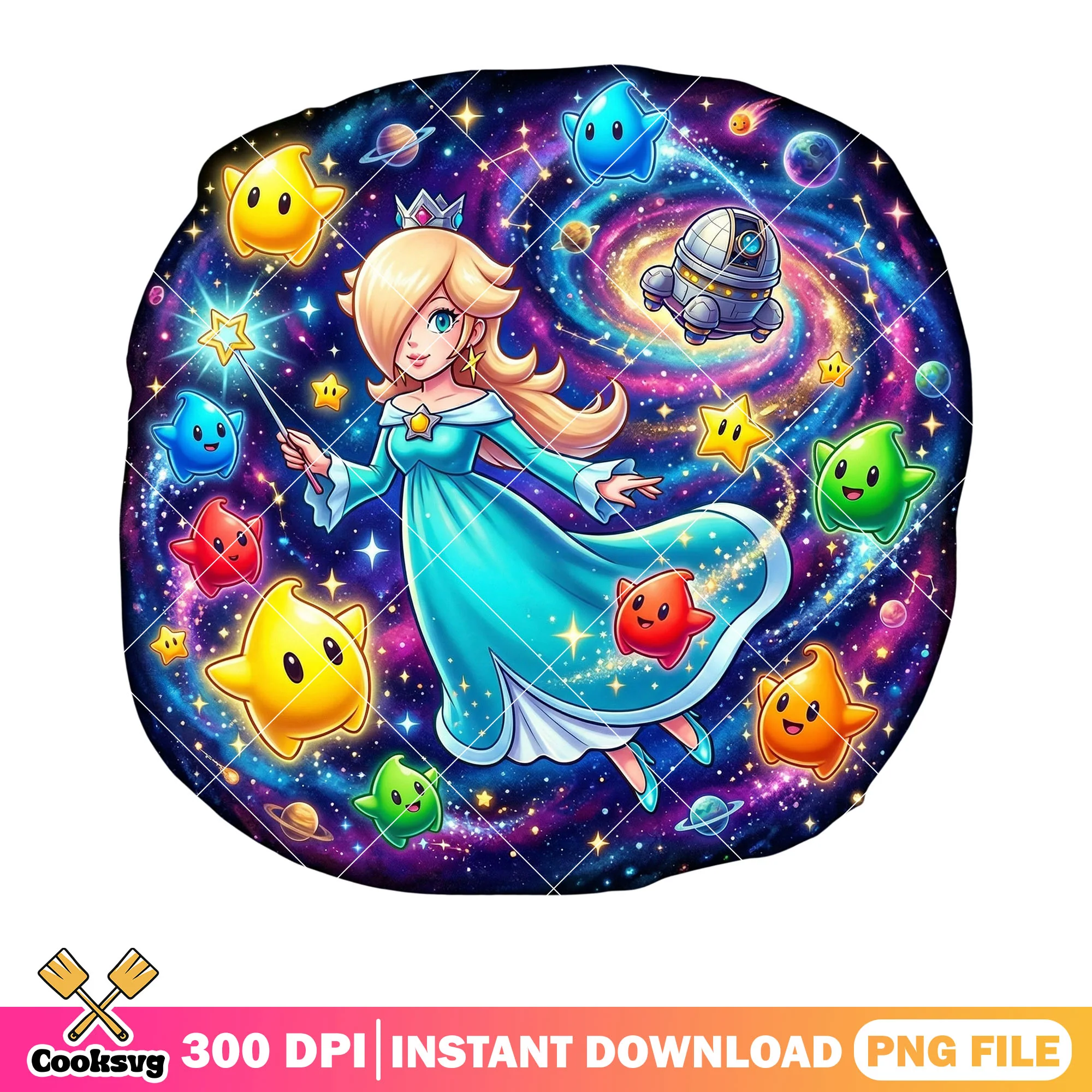 Galaxy princess rosalina png, super mario galaxy png, mario poster png