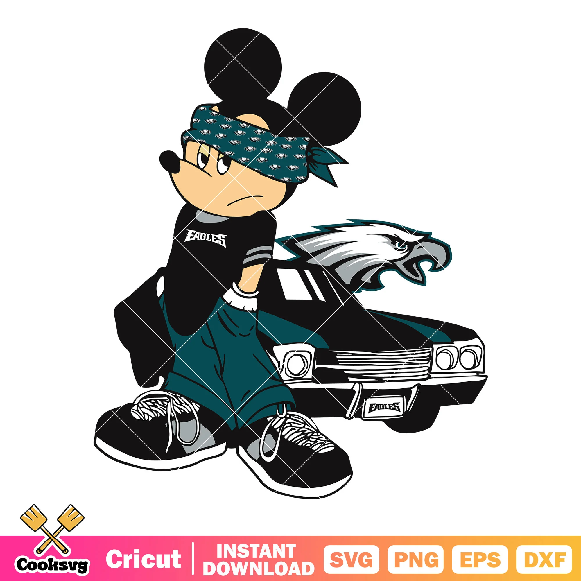 Gangster mickey nfl team svg, Philadelphia Eagles svg, nfc east svg
